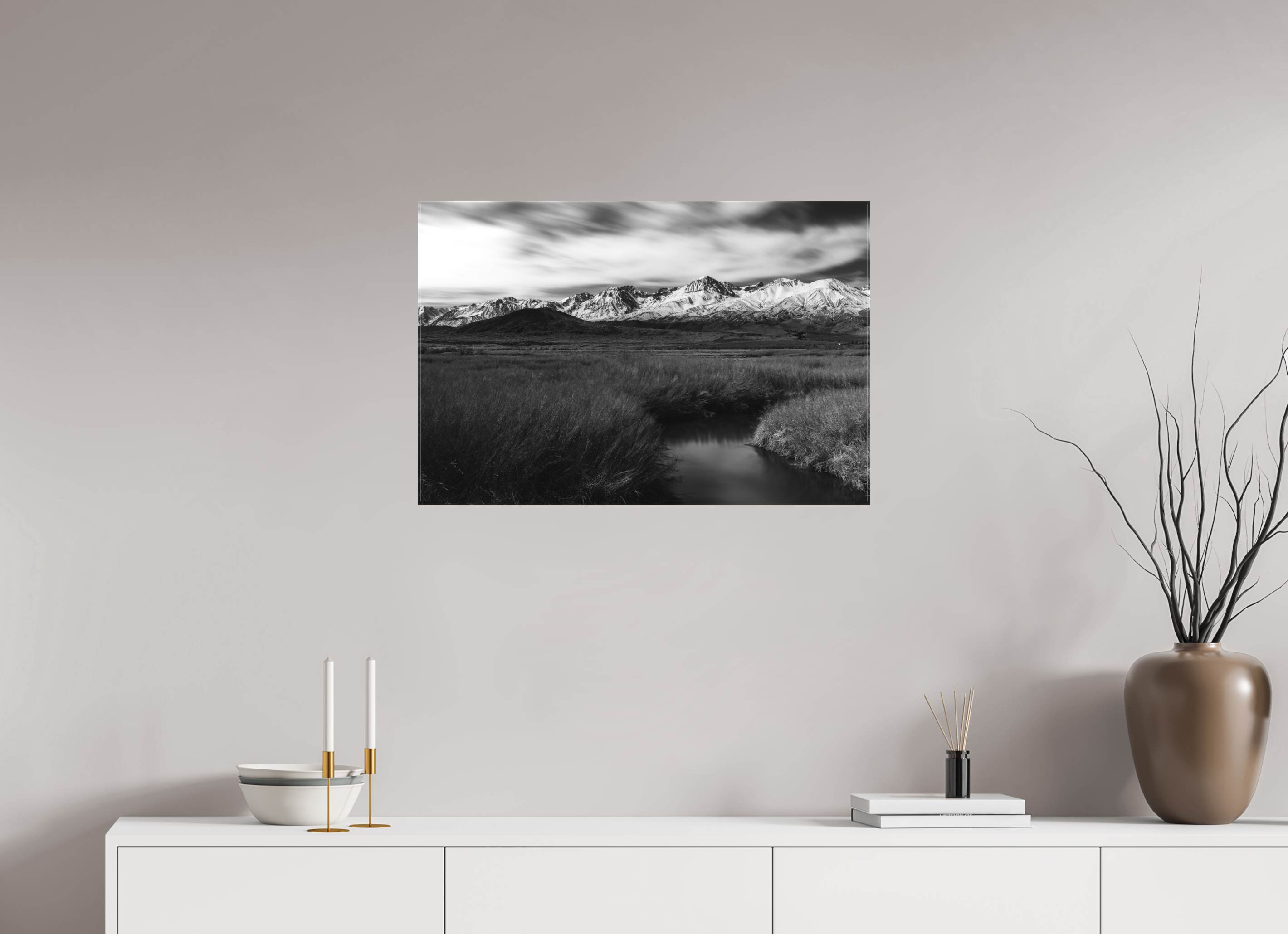 30 x 20″, Canvas Eastern Sierra in Black and White
