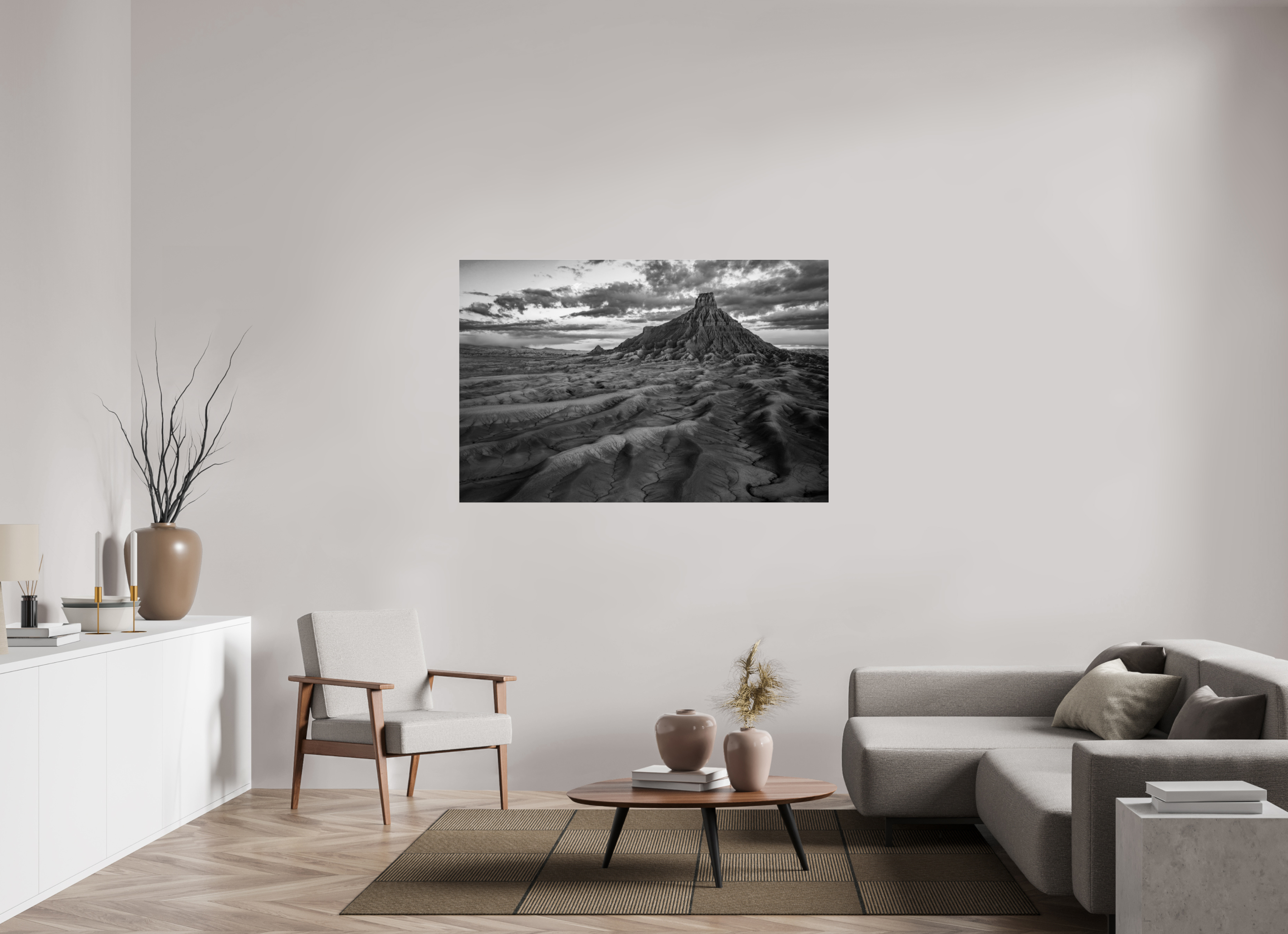 59.4 x 39″, acrylic FACTORY BUTTE AT DAWN