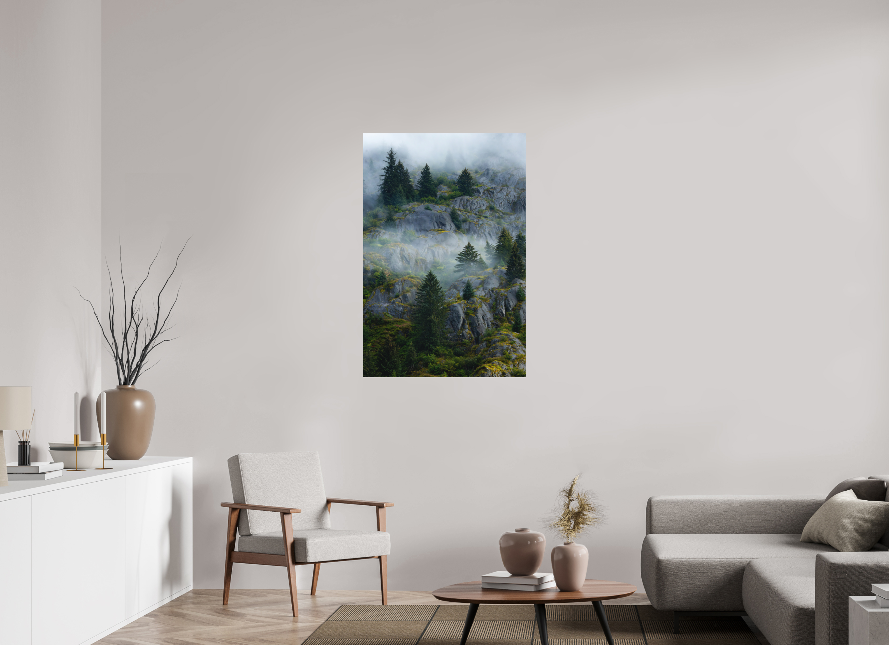 30 x 45″, Metal Cloud forest