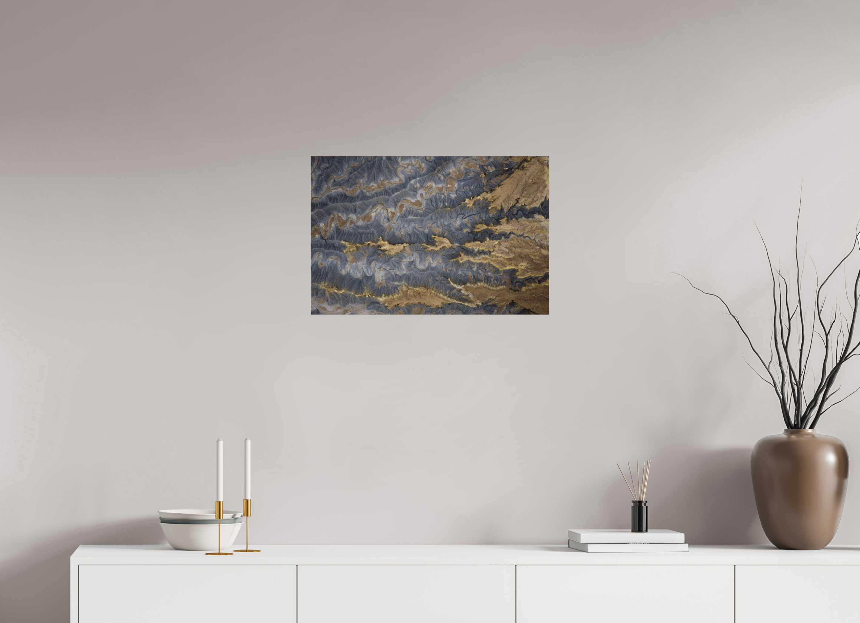 24 x 16″, Metal ERODED EARTH