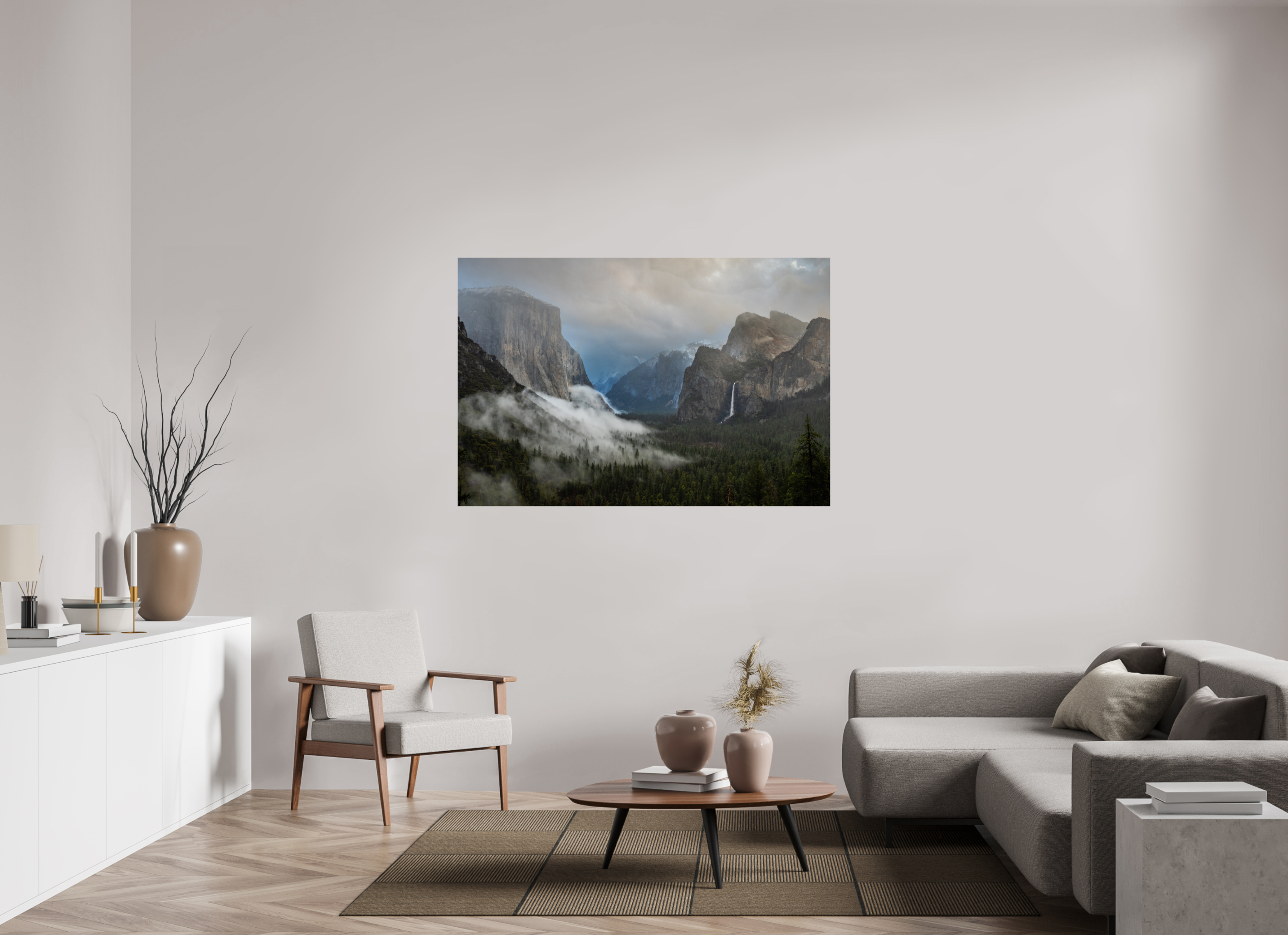 60 x 40″, Fine Art prints Morning Mist, Yosemite Valley