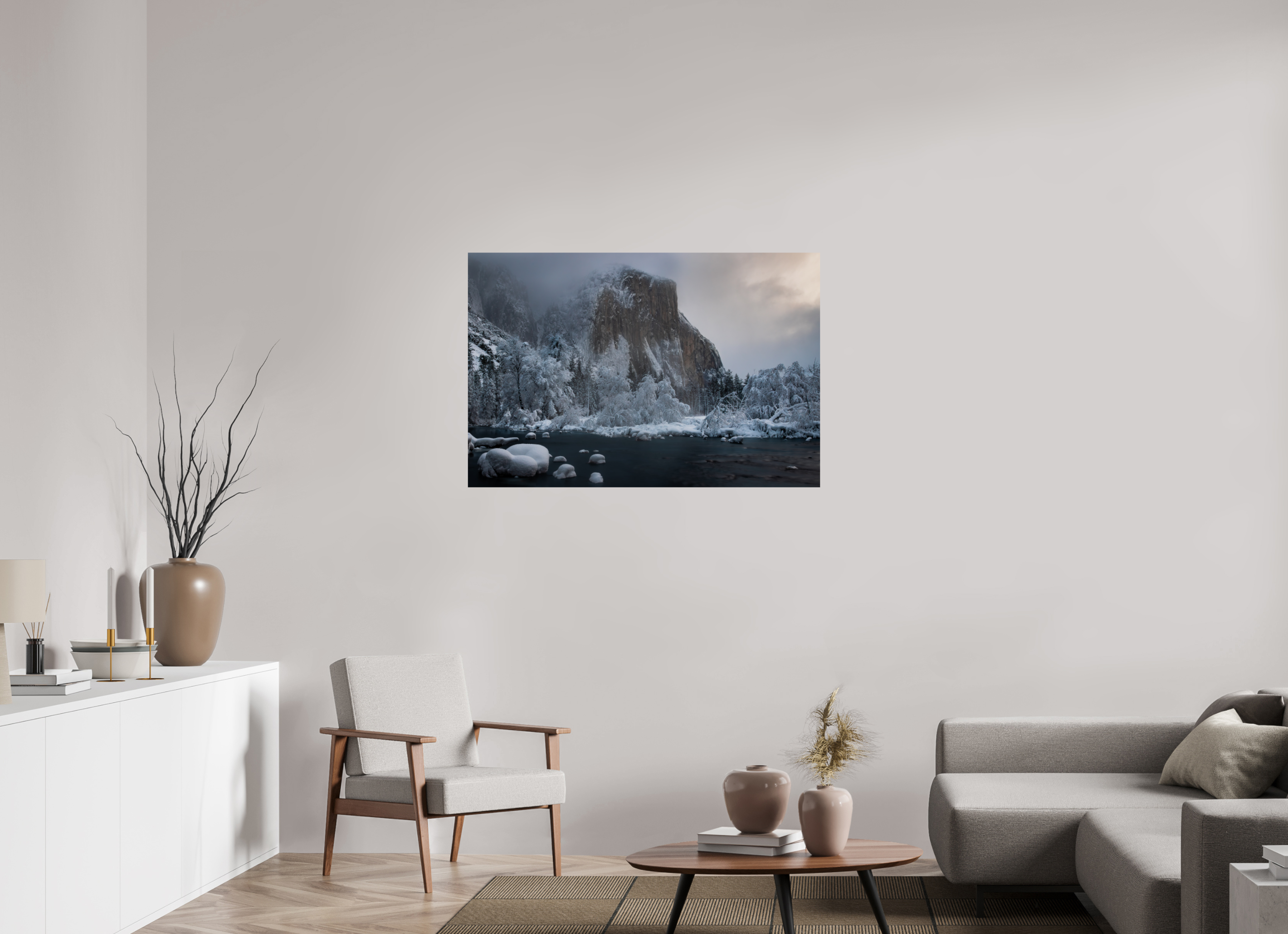 45 x 30″, Fine Art prints El Capitan in Ice and Shadow