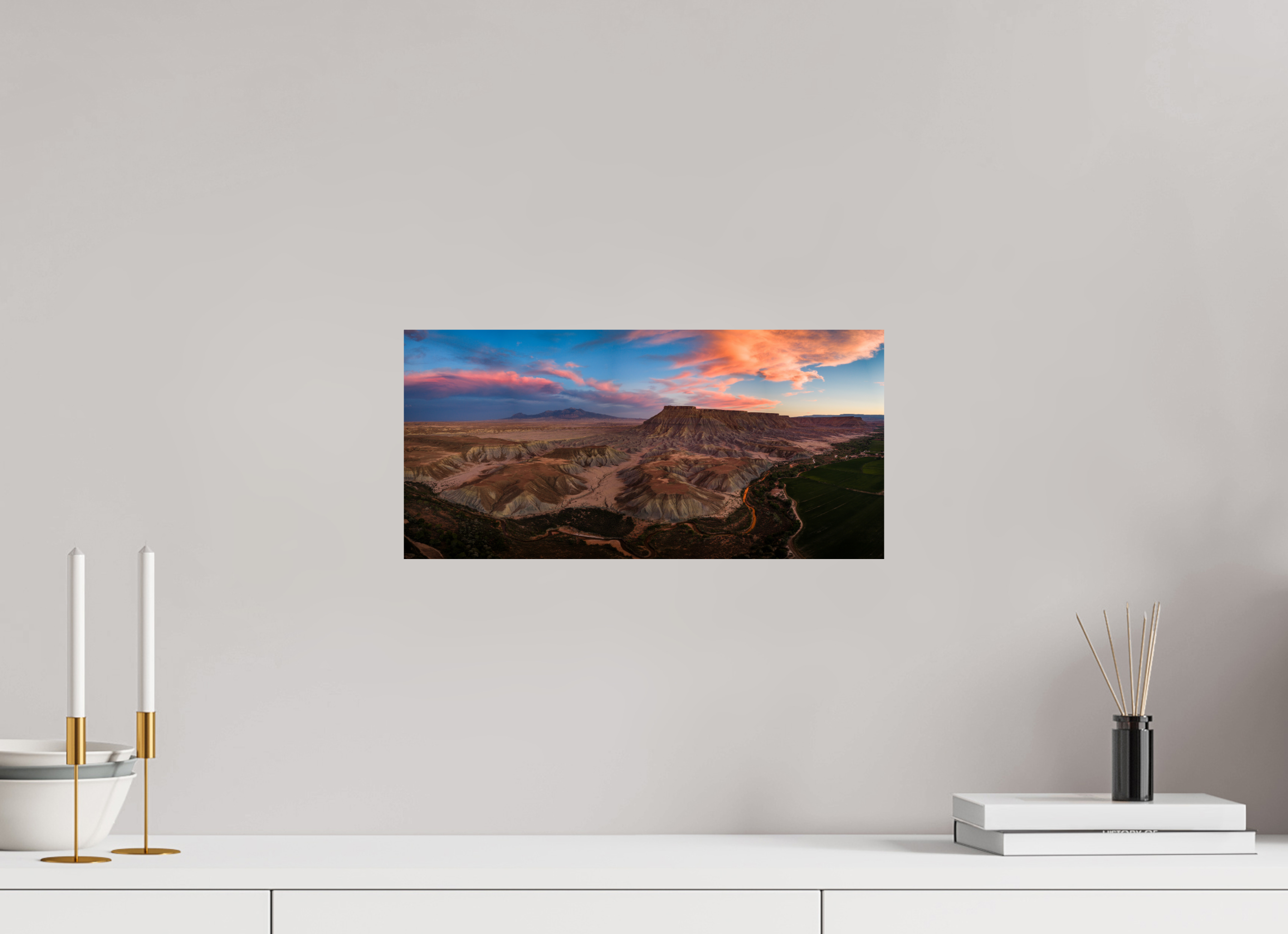 16.7 x 8″, Fine Art prints Last Light of the Badlands