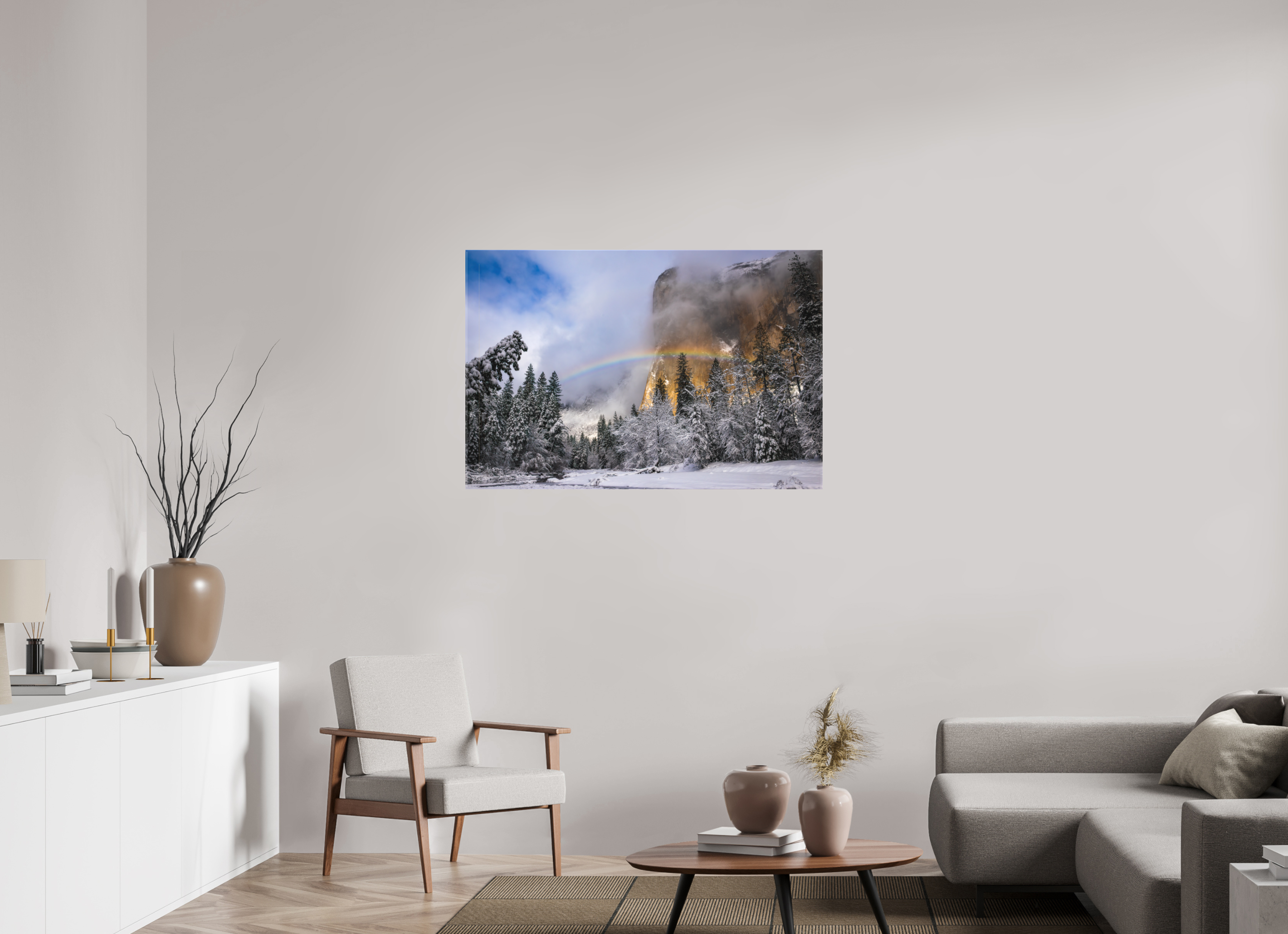 45 x 30″, Canvas Winter Rainbow, El Capitan
