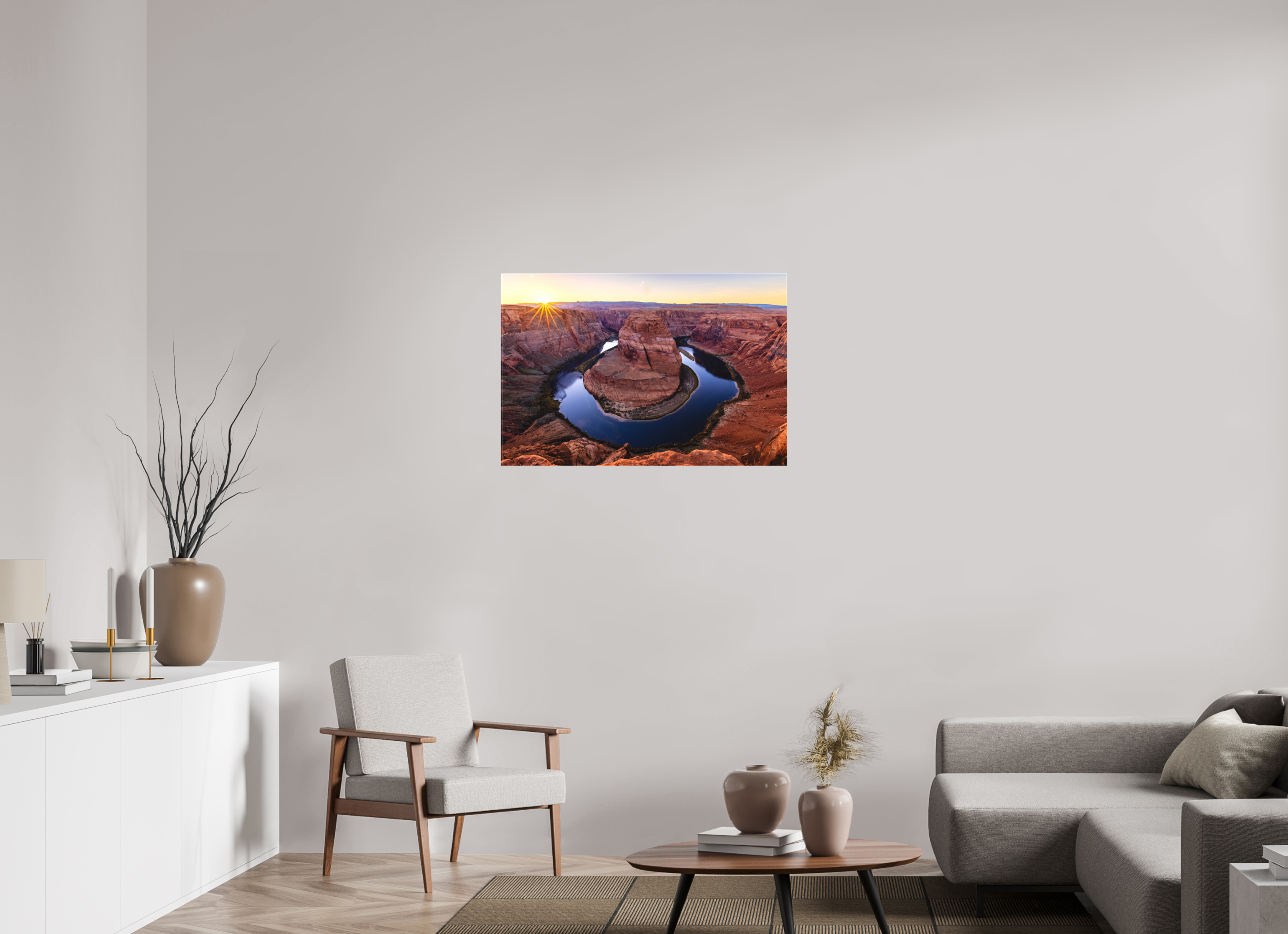 36 x 24″, Canvas Horseshoe Bend at Sunset — Colorado River, Page, Arizona