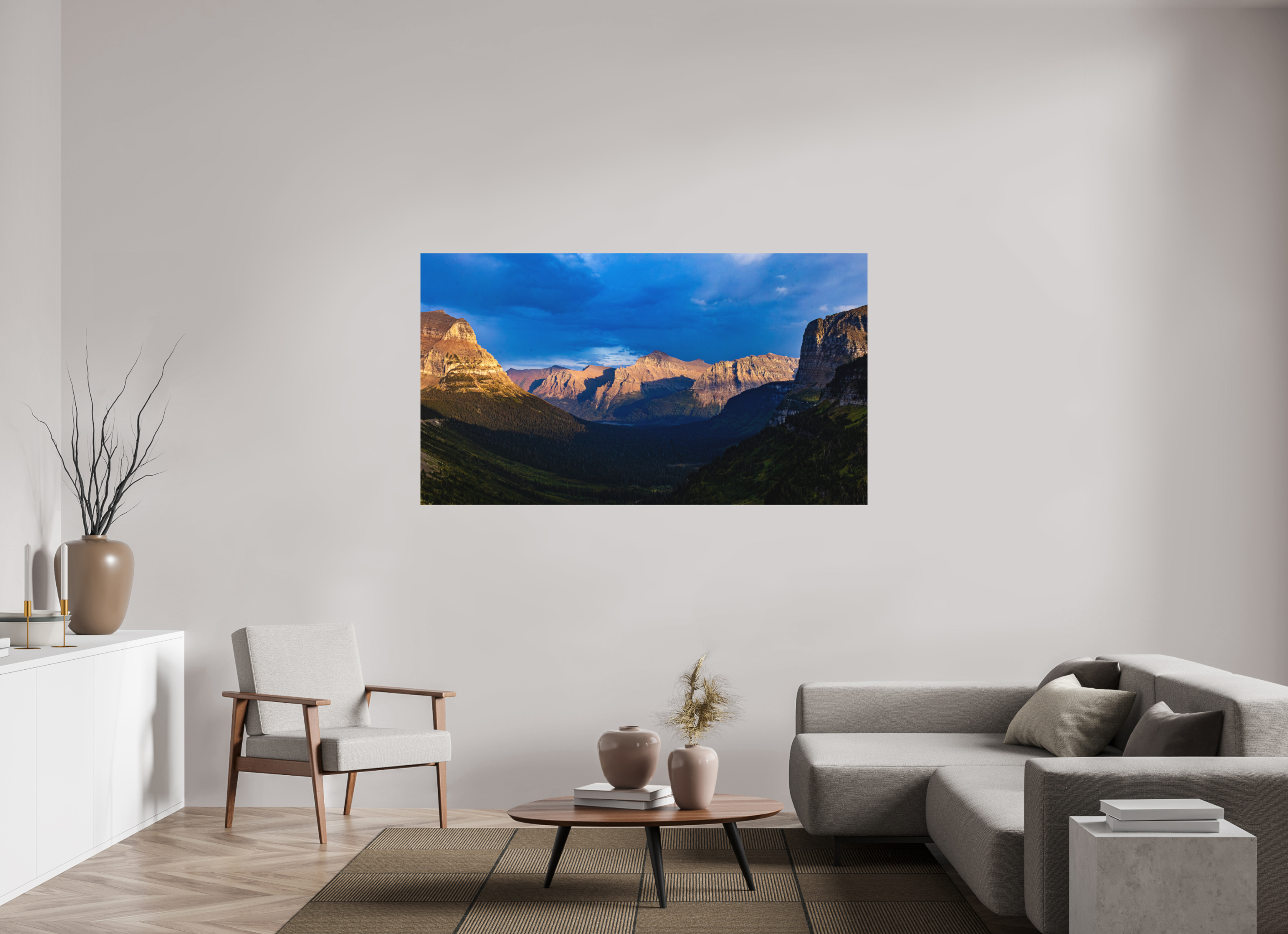 70 x 39.4″, Metal Autumn in Glacier