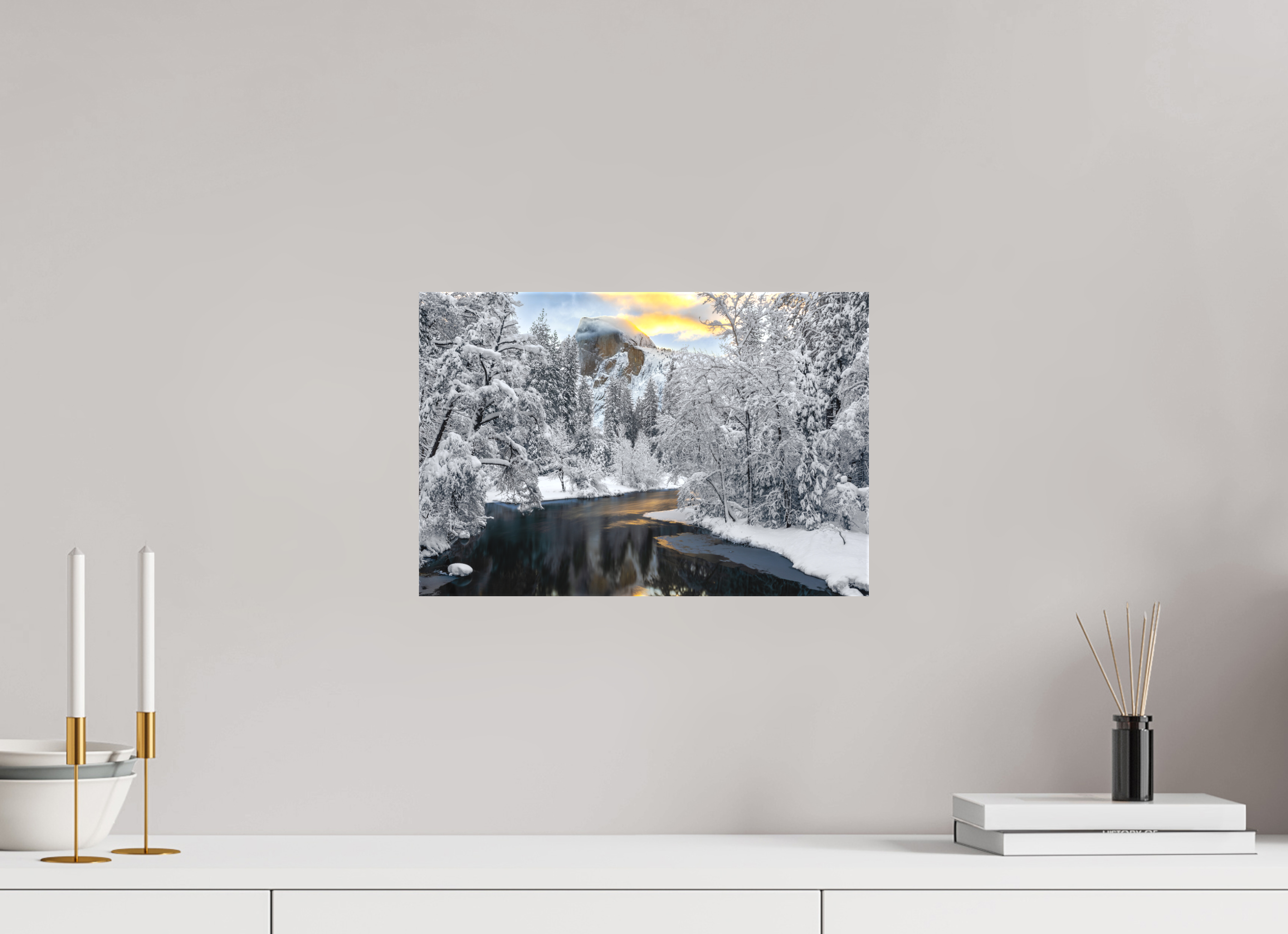 15 x 10″, Canvas Half Dome at Dawn, Sentinel Bridge