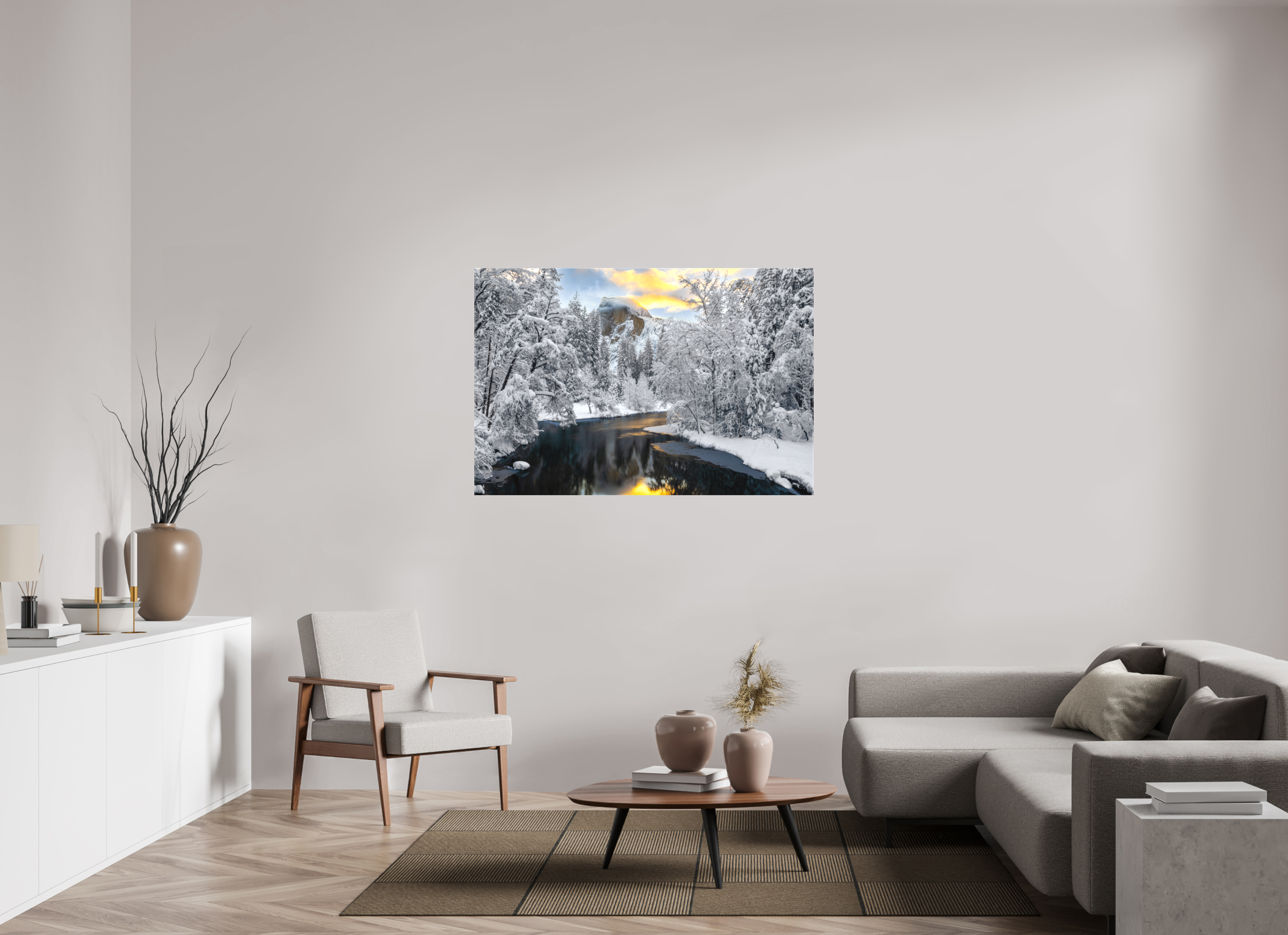 54 x 36″, Canvas Half Dome at Dawn, Sentinel Bridge