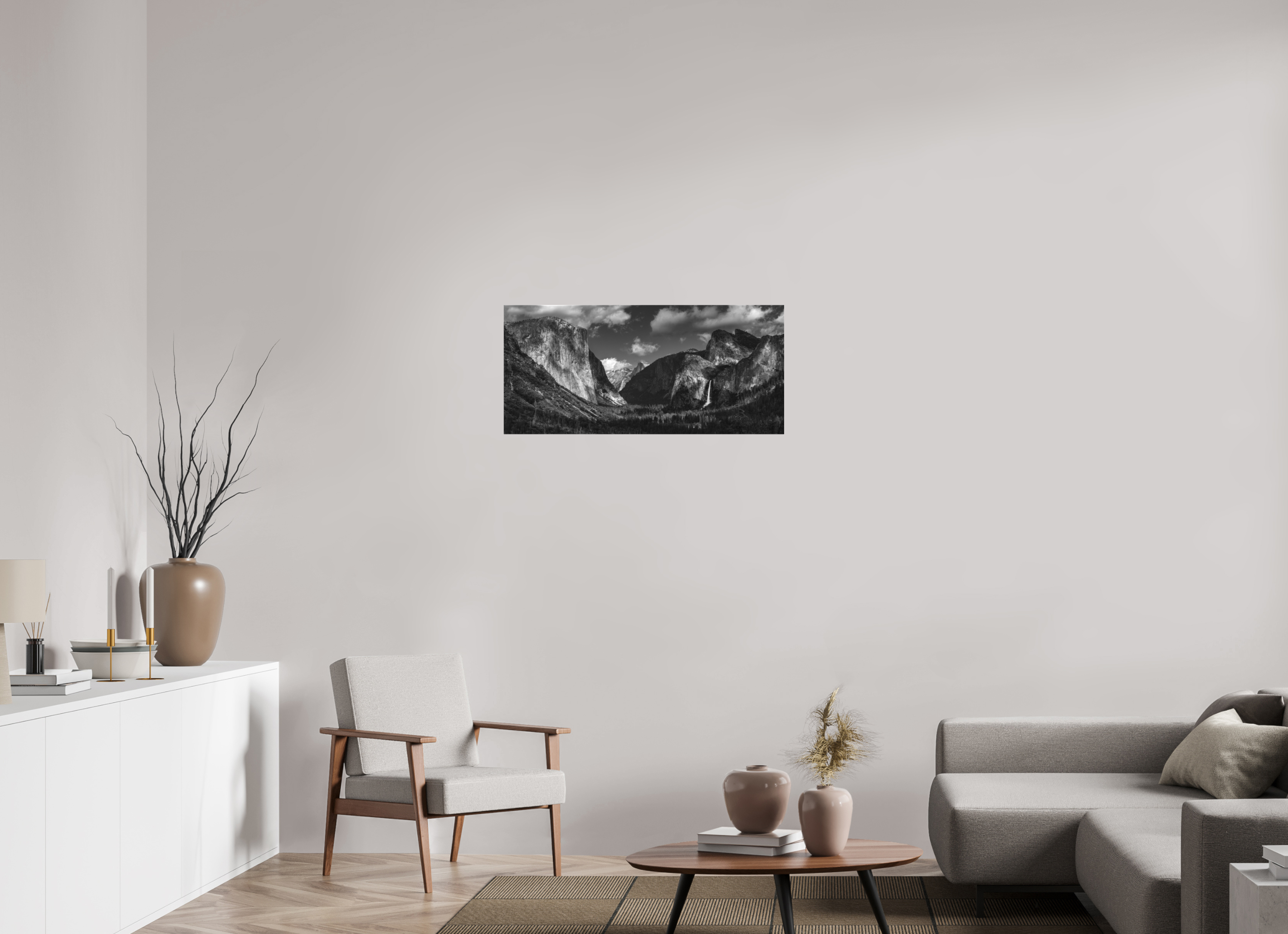 35.2 x 16″, Canvas tunnel view, silver