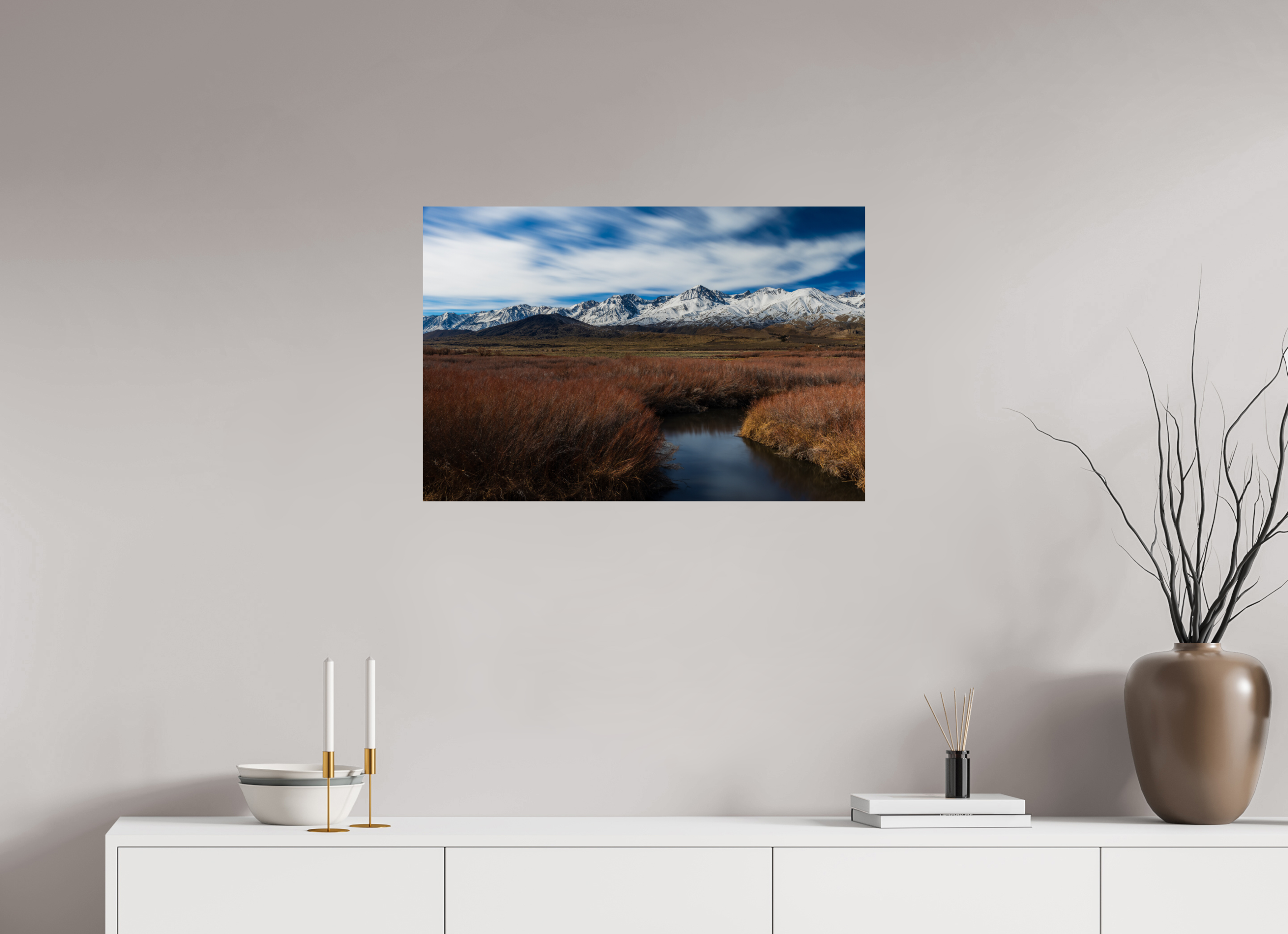 30 x 20″, Fine Art prints Eastern Sierra Autumn, Owens River