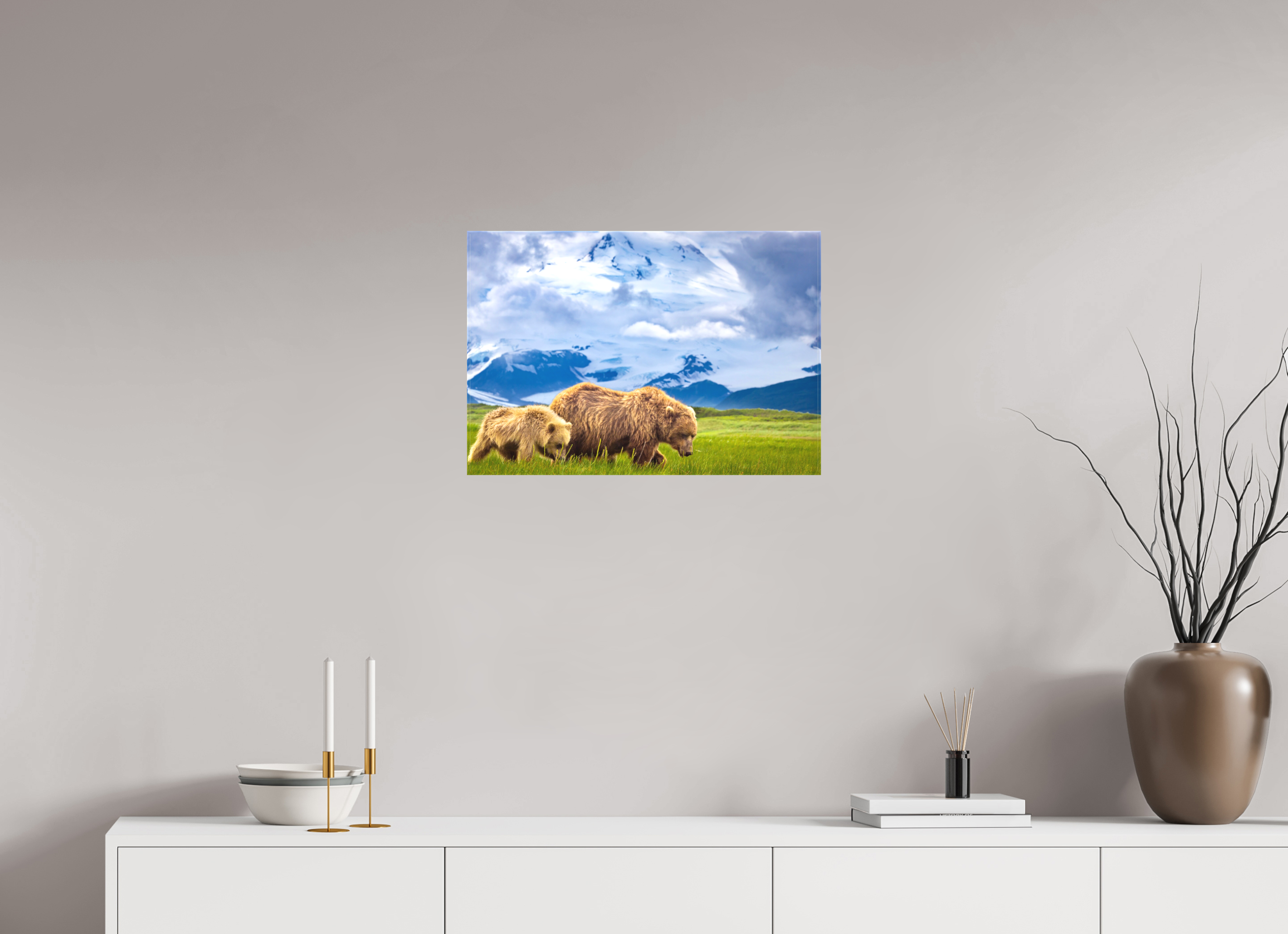 23.4 x 16″, Canvas Coastal Bears