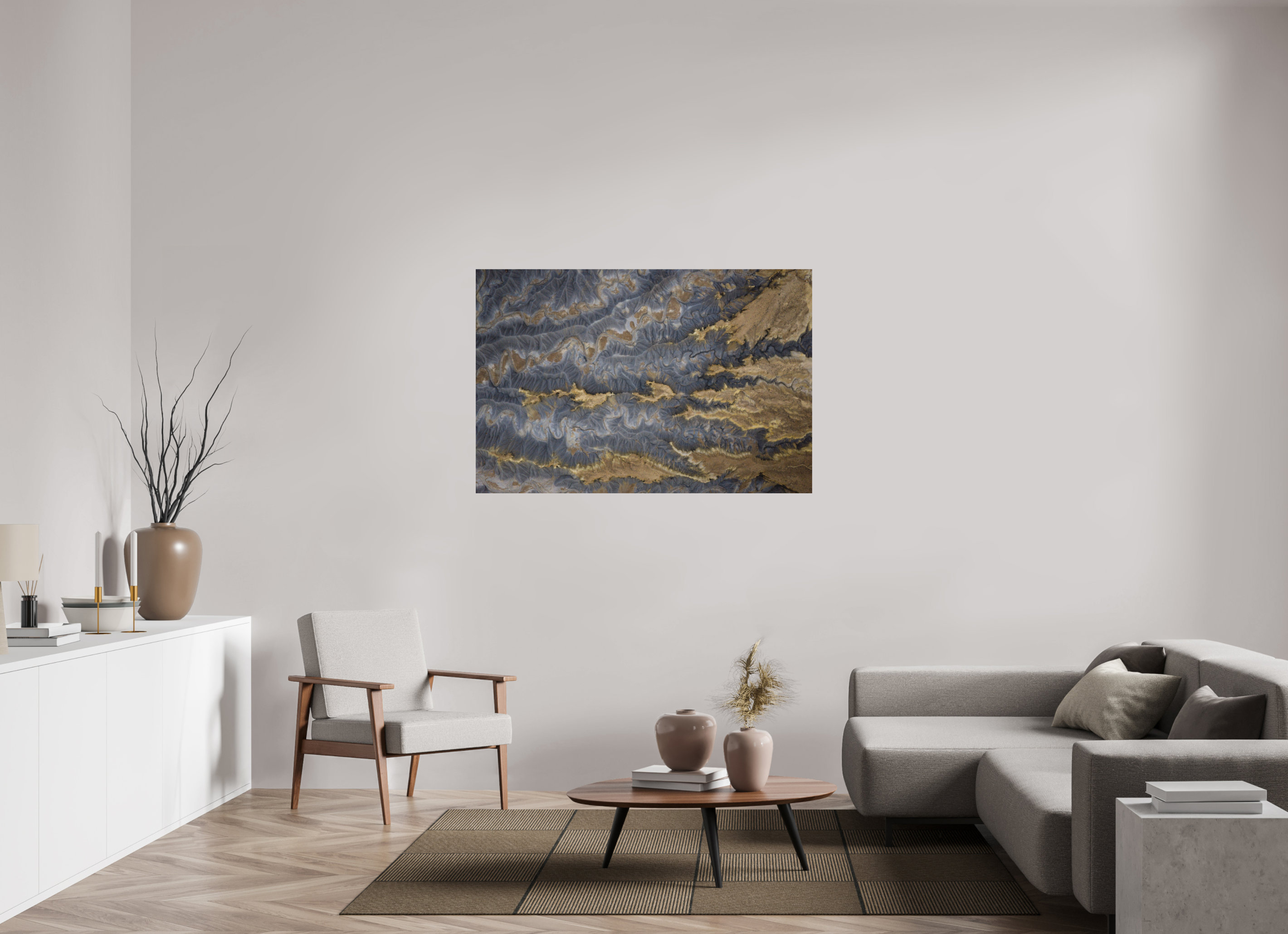 54 x 36″, Metal ERODED EARTH