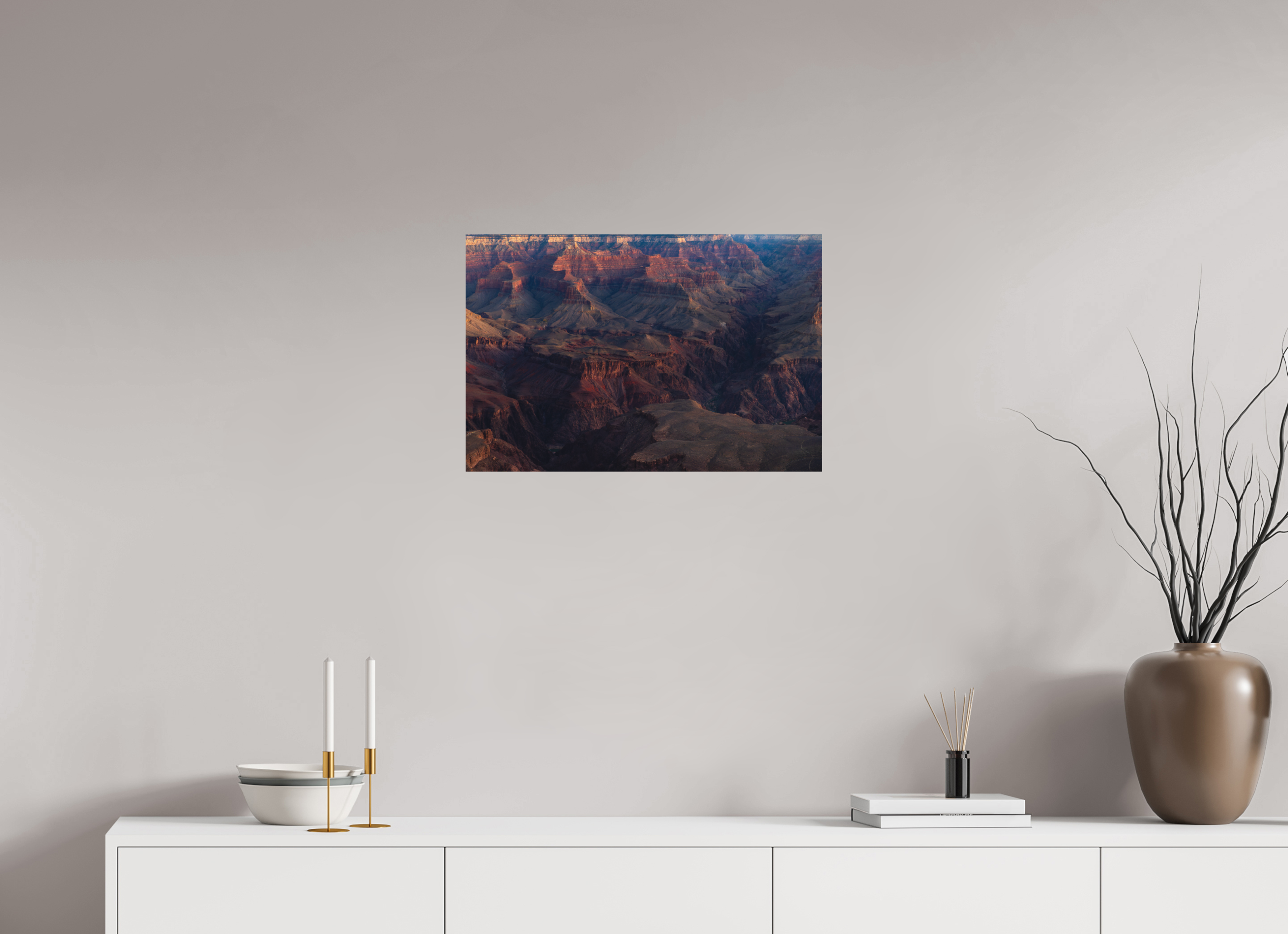 24 x 16″, Metal Grand Canyon River View – Layered Rock Formations Fine Art Print
