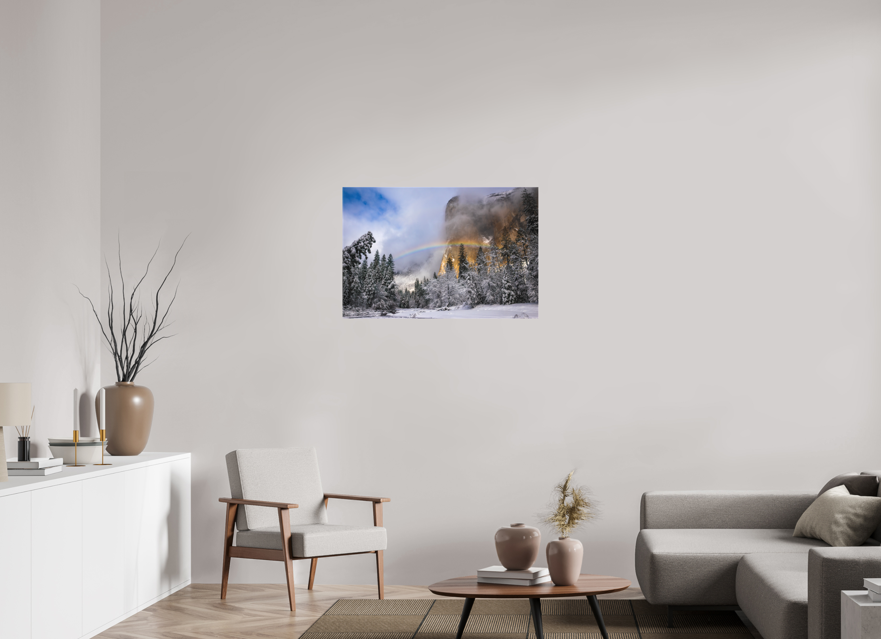 36 x 24″, Canvas Winter Rainbow, El Capitan