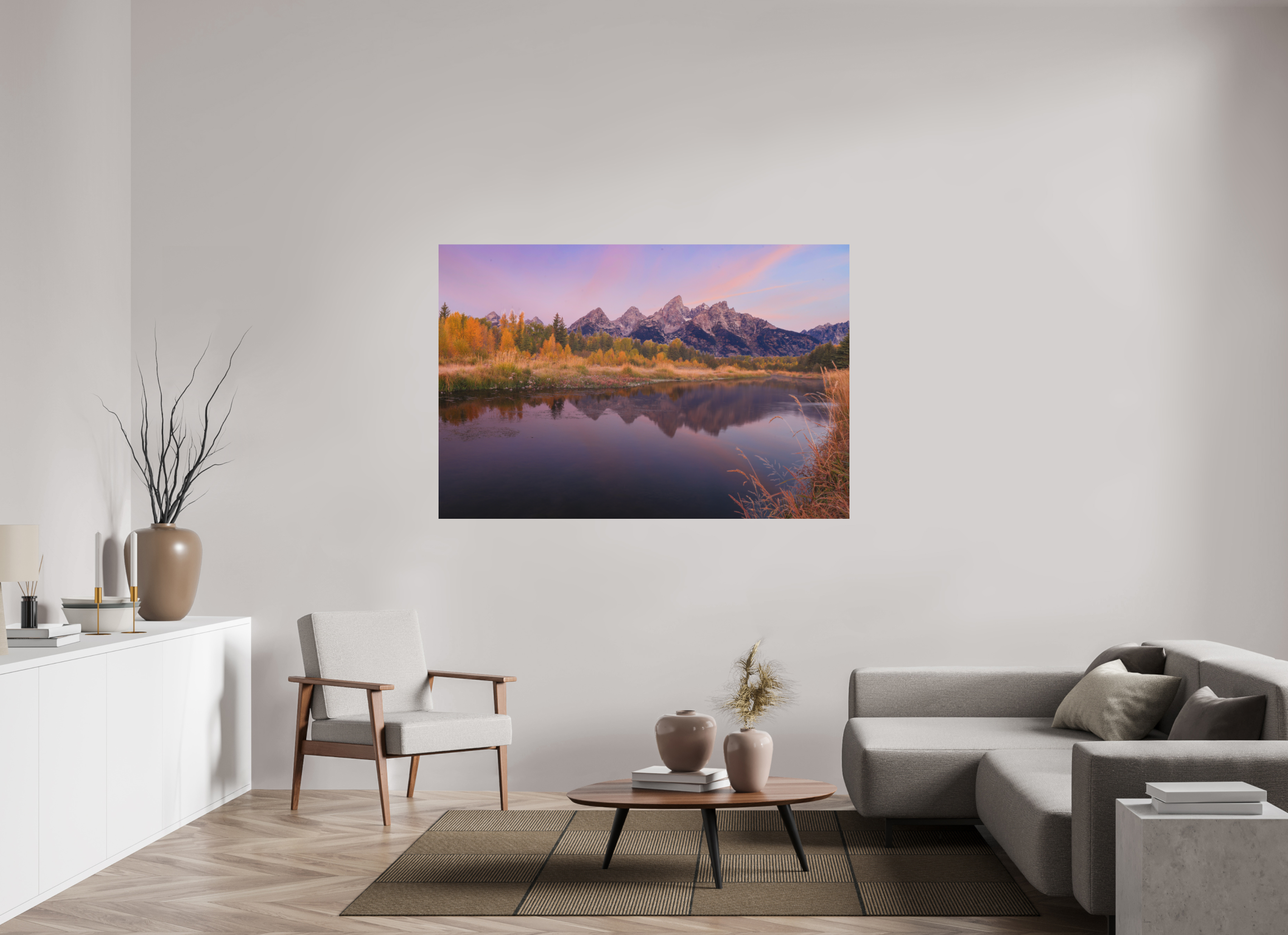 66 x 44″, Metal TETON SUNRISE
