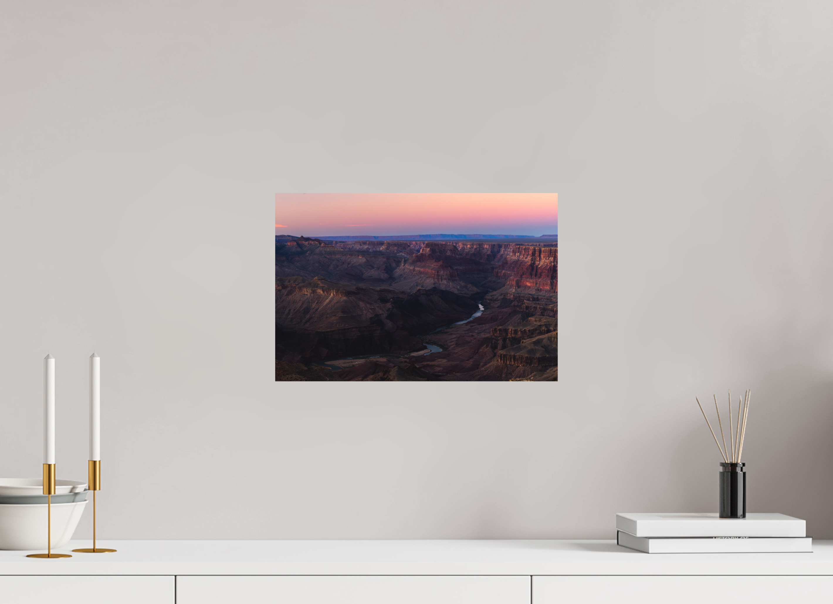 15 x 10″, Metal Grand Canyon River View – Layered Rock Formations Fine Art Print