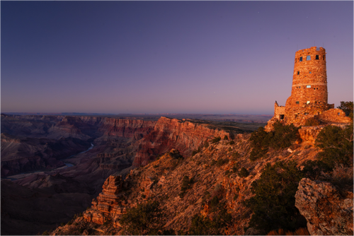 Main image Desert View Watchtower at Twilight – Grand Canyon Fine Art Print