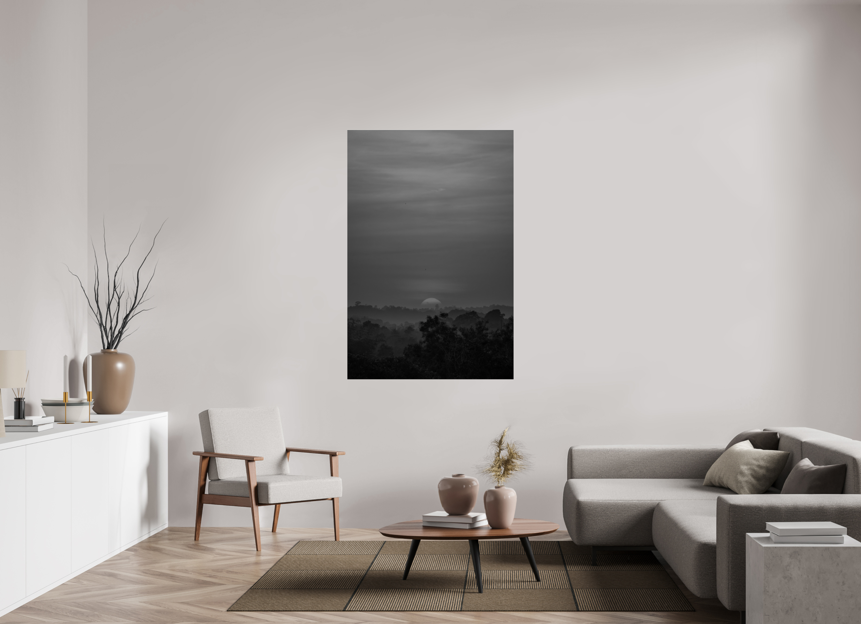 40 x 60″, acrylic Rainforest Dawn