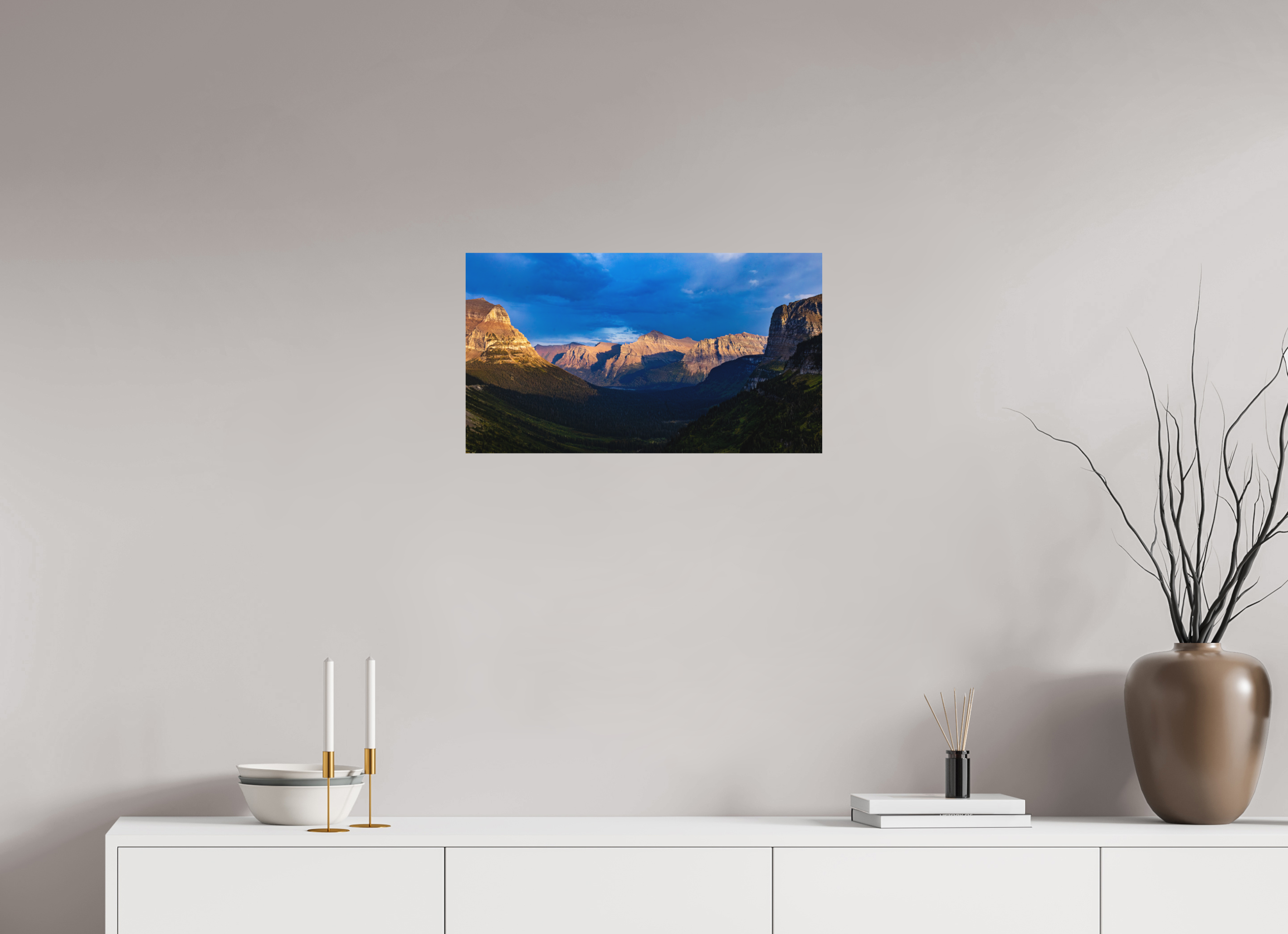 24 x 13.5″, Metal Autumn in Glacier