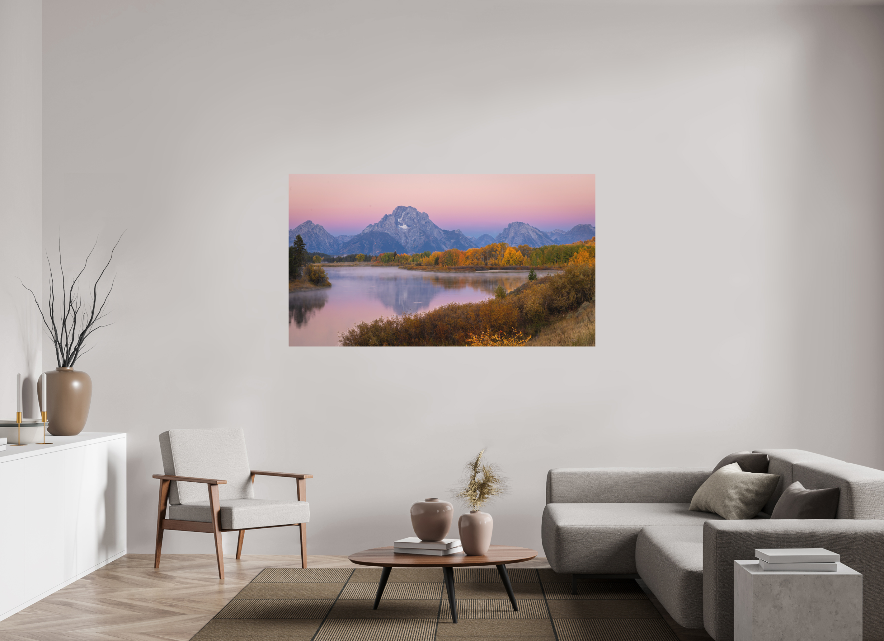 70 x 39.4″, Metal TETON REFLECTION