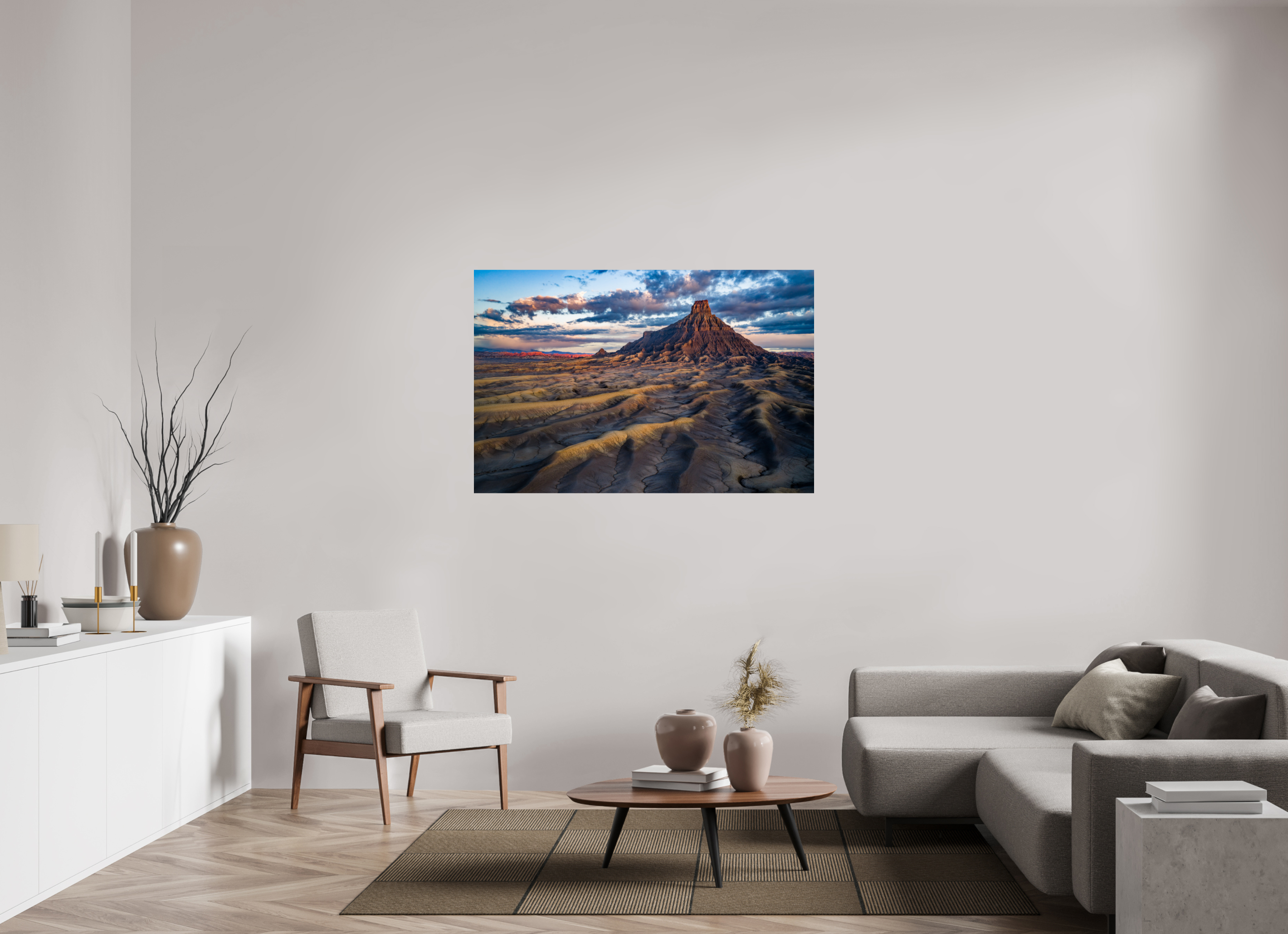 54.8 x 36″, Fine Art prints FACTORY BUTTE AT DAWN