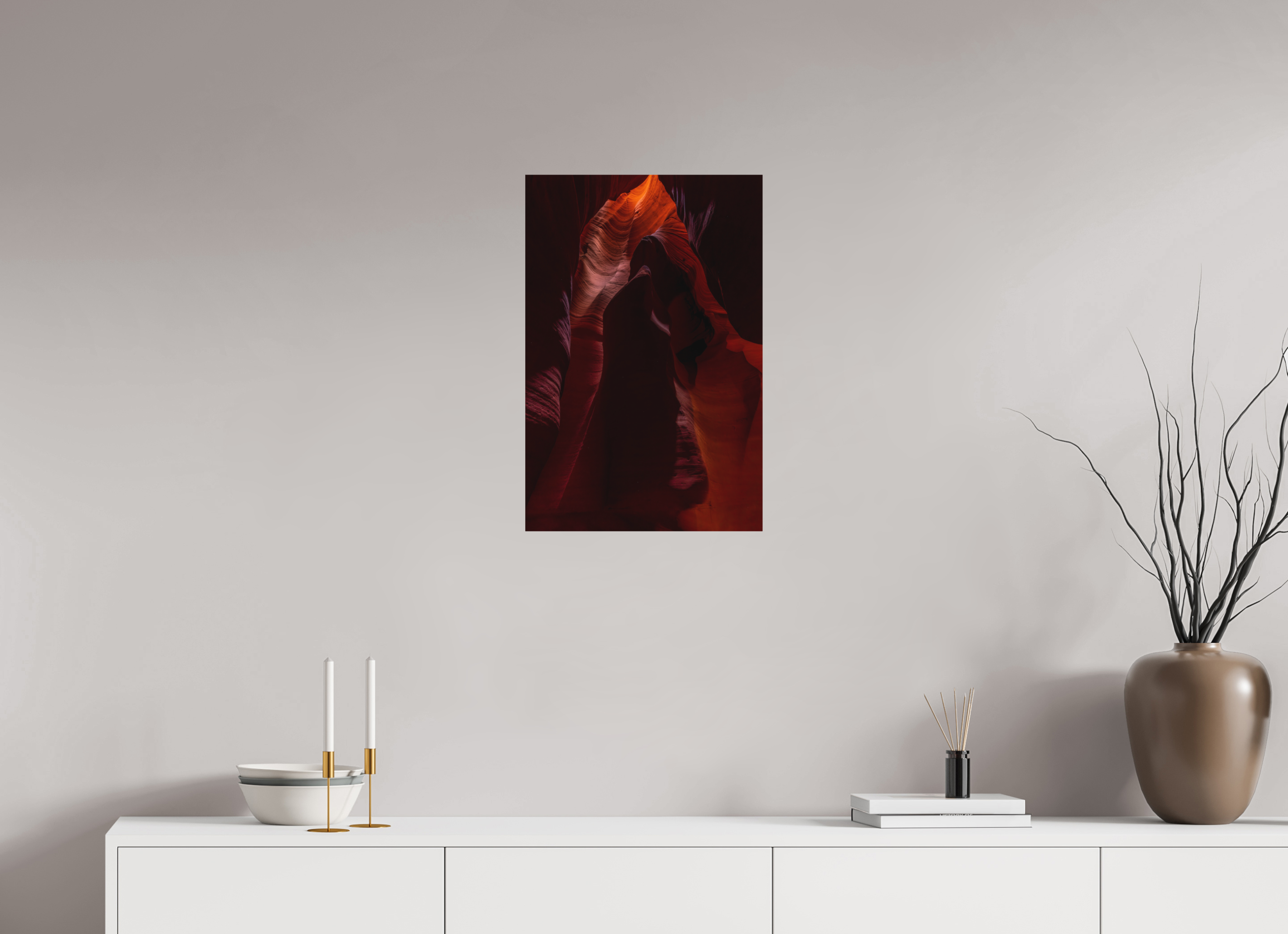 16 x 24″, Metal Slot Canyon Glow – Antelope Canyon Fine Art Photography Print