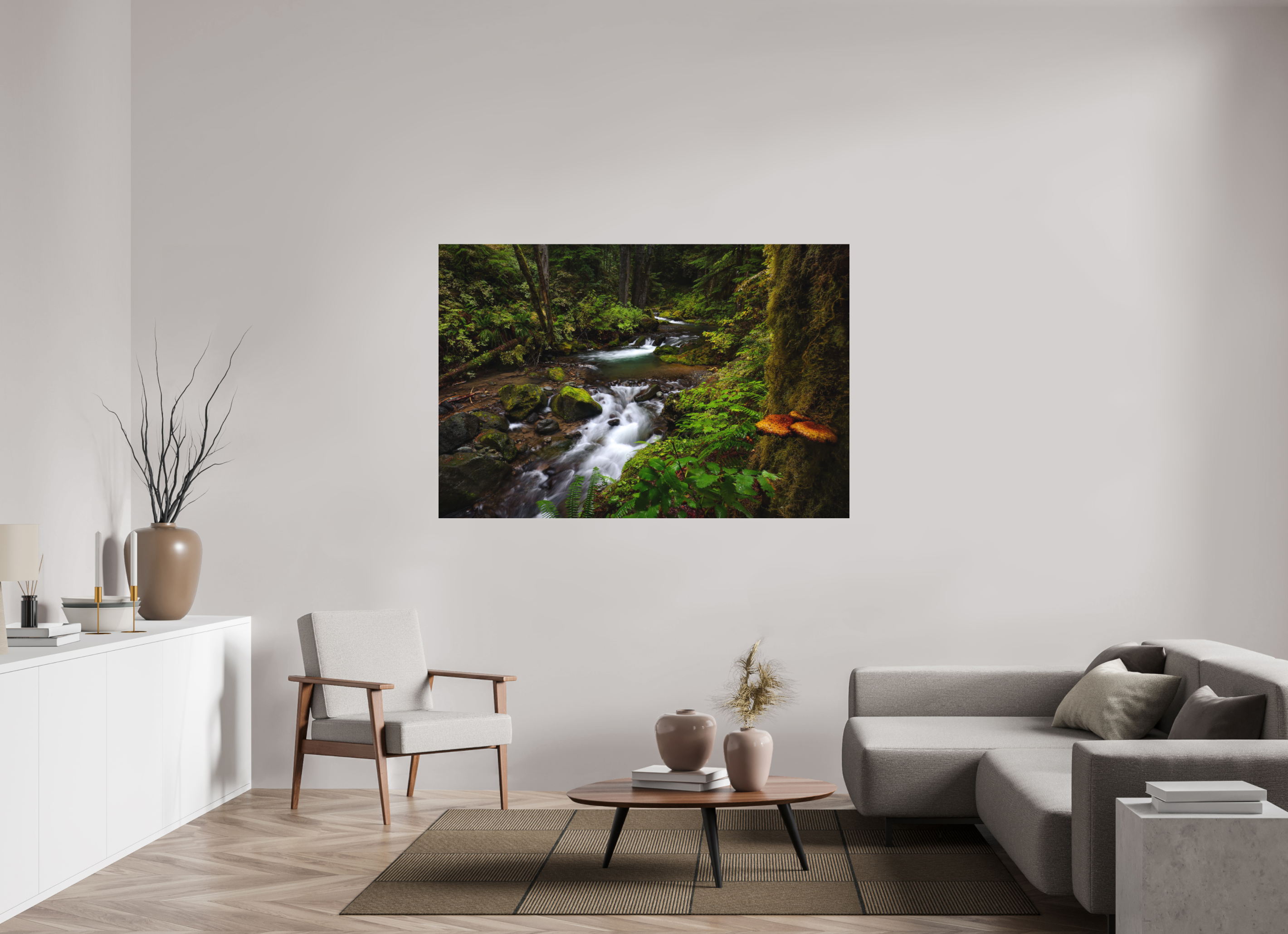 66 x 44″, Metal Forest Falls