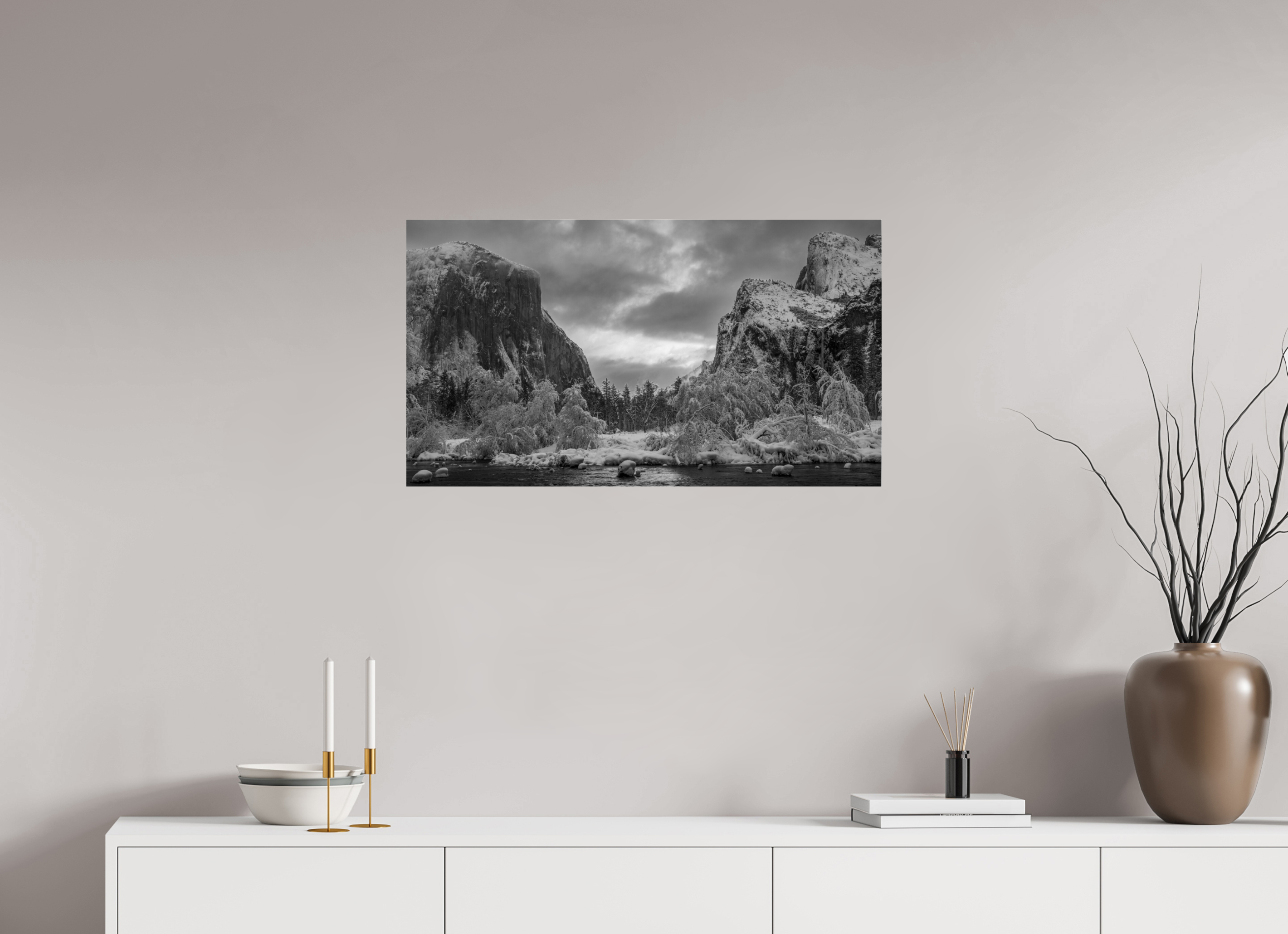 32 x 18″, acrylic Tunnel View After the Storm