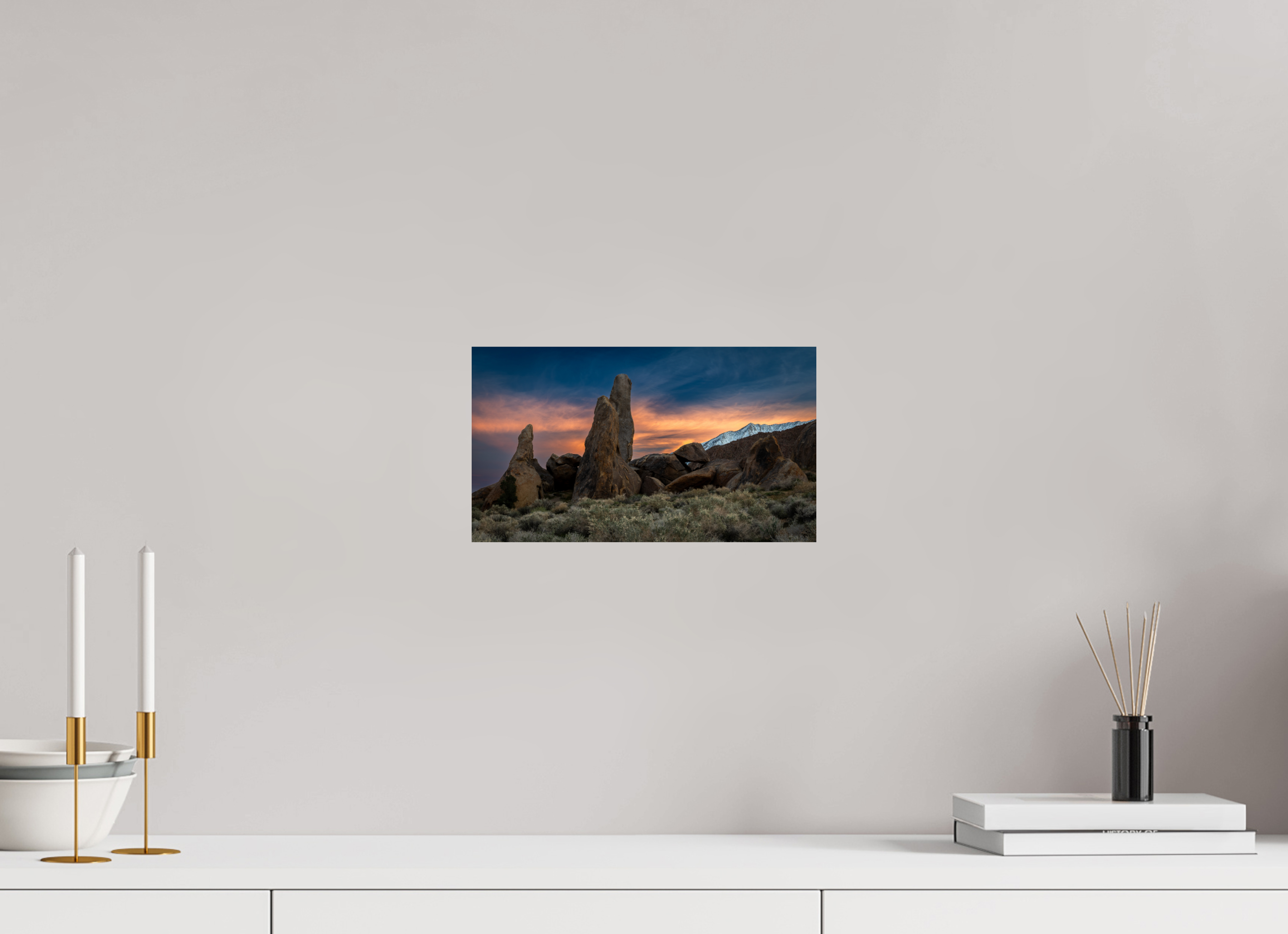 12 x 6.8″, Fine Art prints Shark Fin Sunset, Alabama Hills