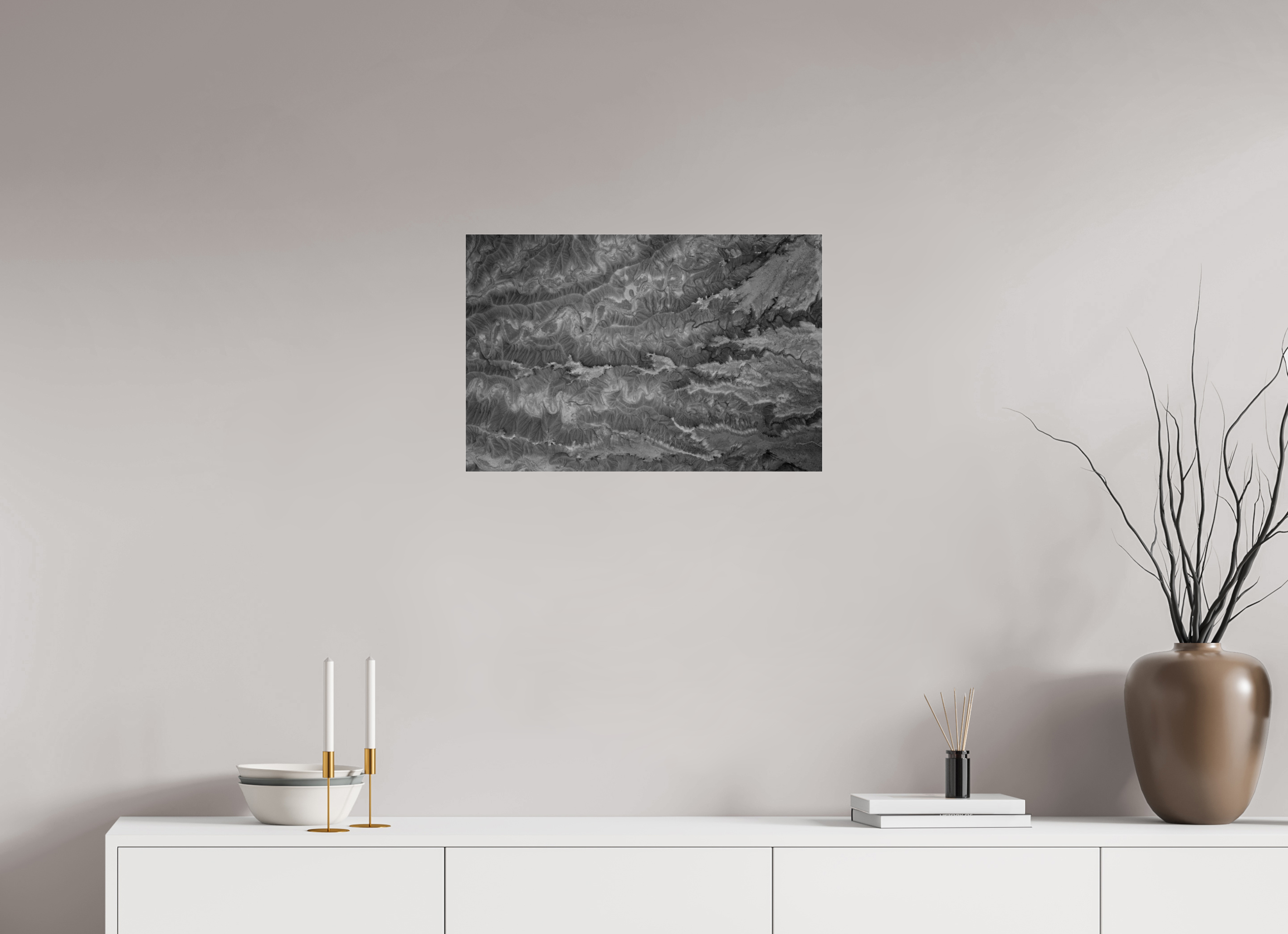 24 x 16″, acrylic ERODED EARTH