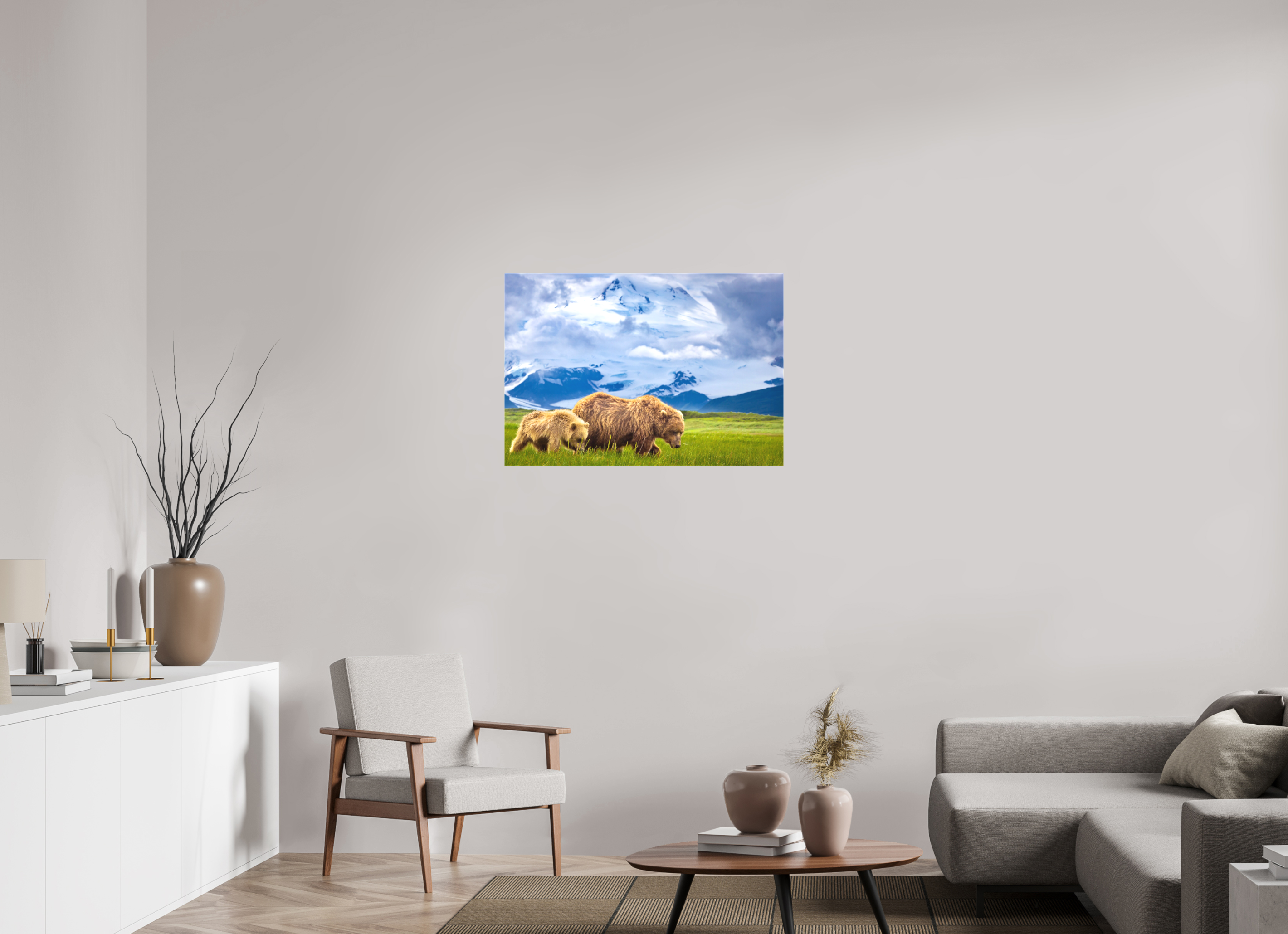 35 x 24″, Canvas Coastal Bears