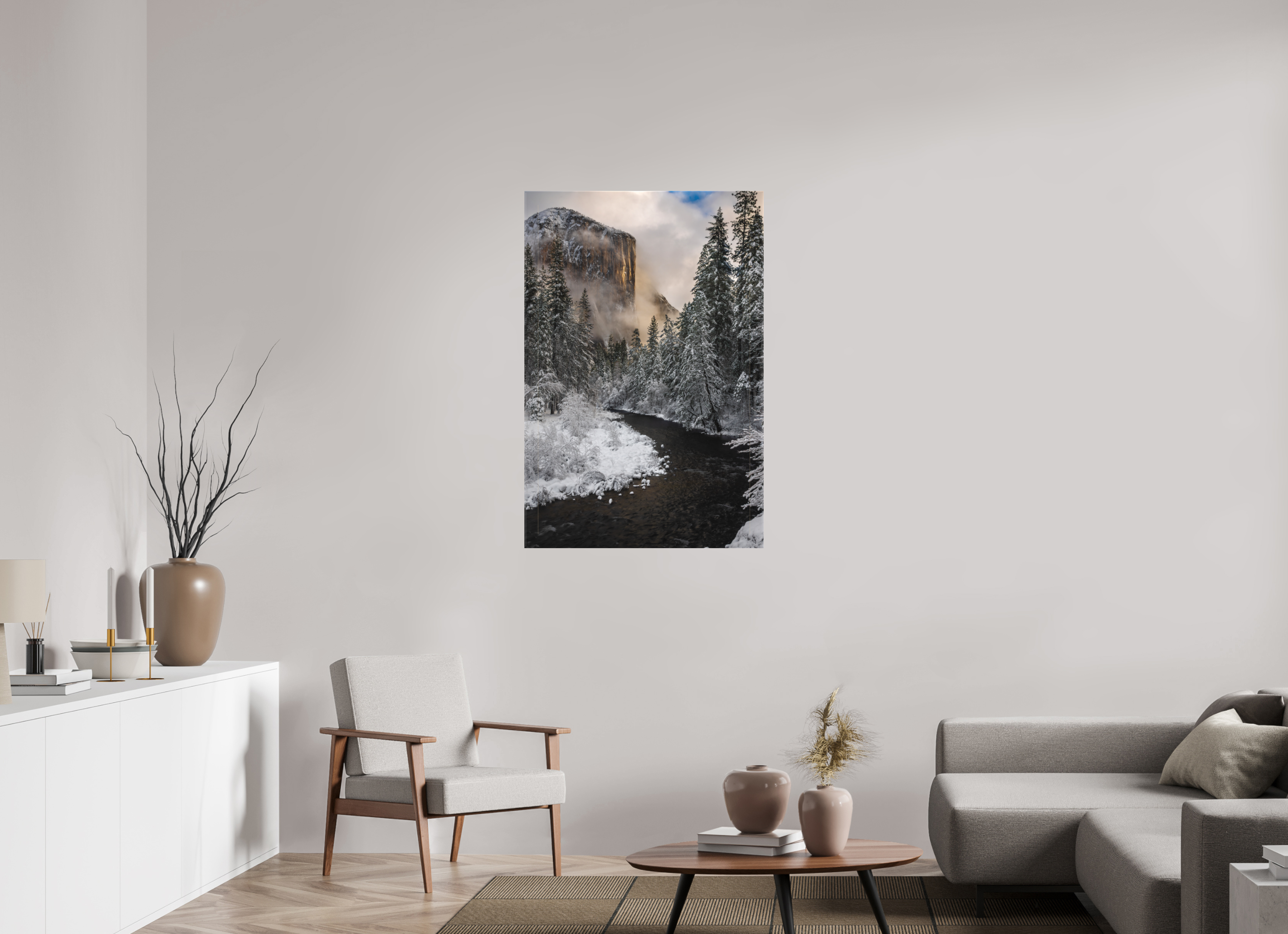 30 x 45″, Canvas El Capitan and the Merced, After the Storm