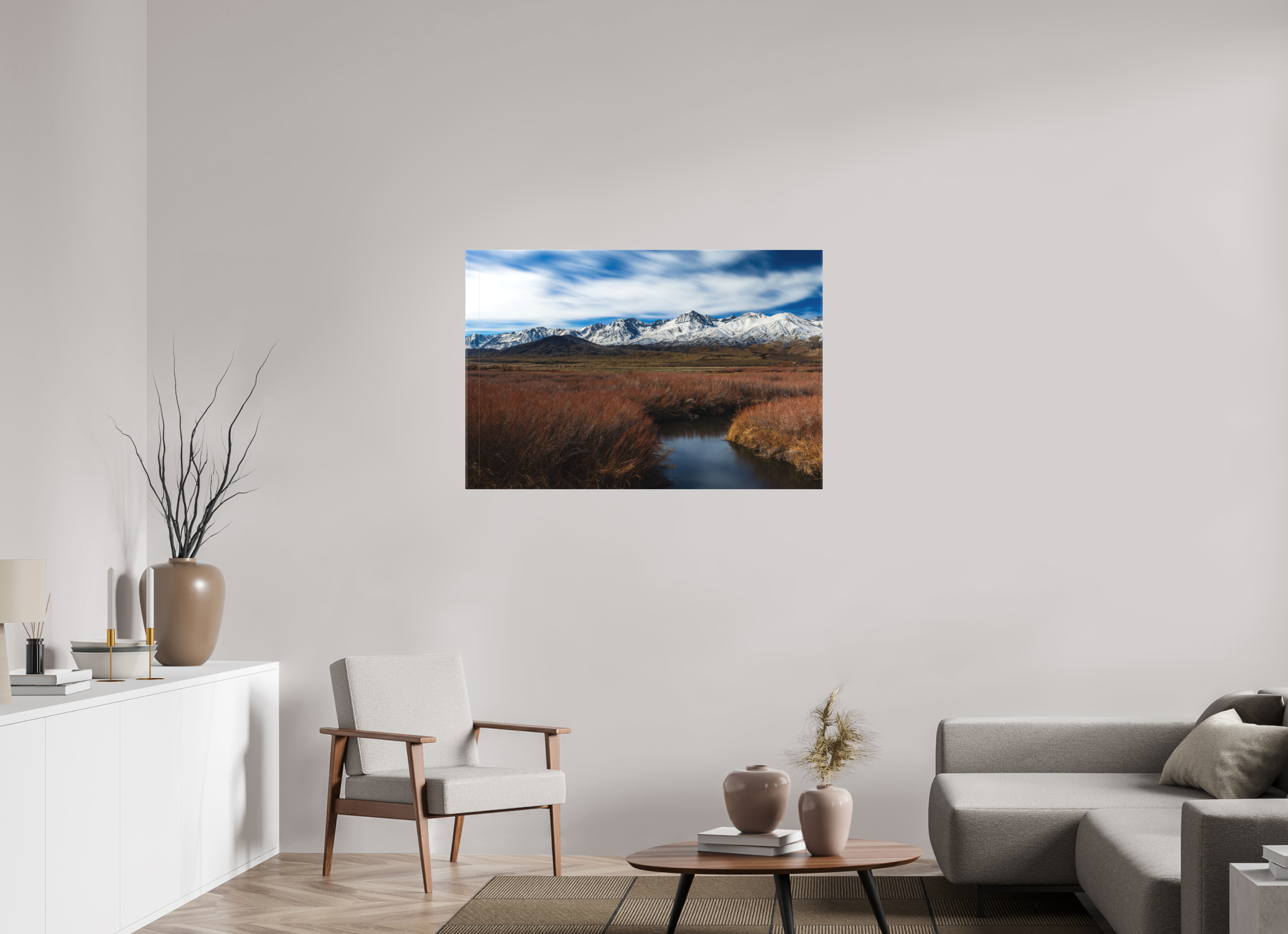 45 x 30″, Canvas Eastern Sierra Autumn, Owens River