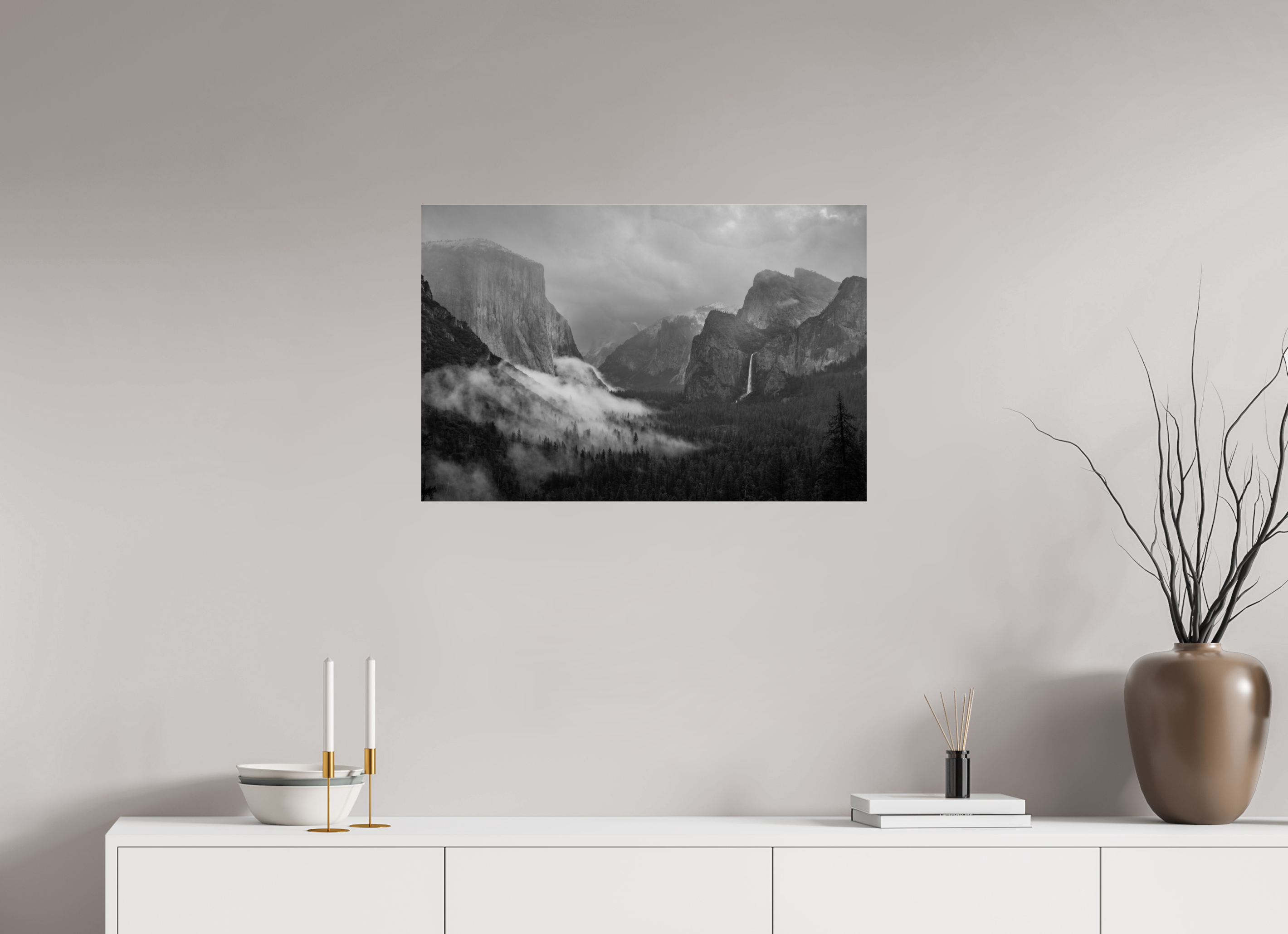 30 x 20″, acrylic Morning Mist, Yosemite Valley