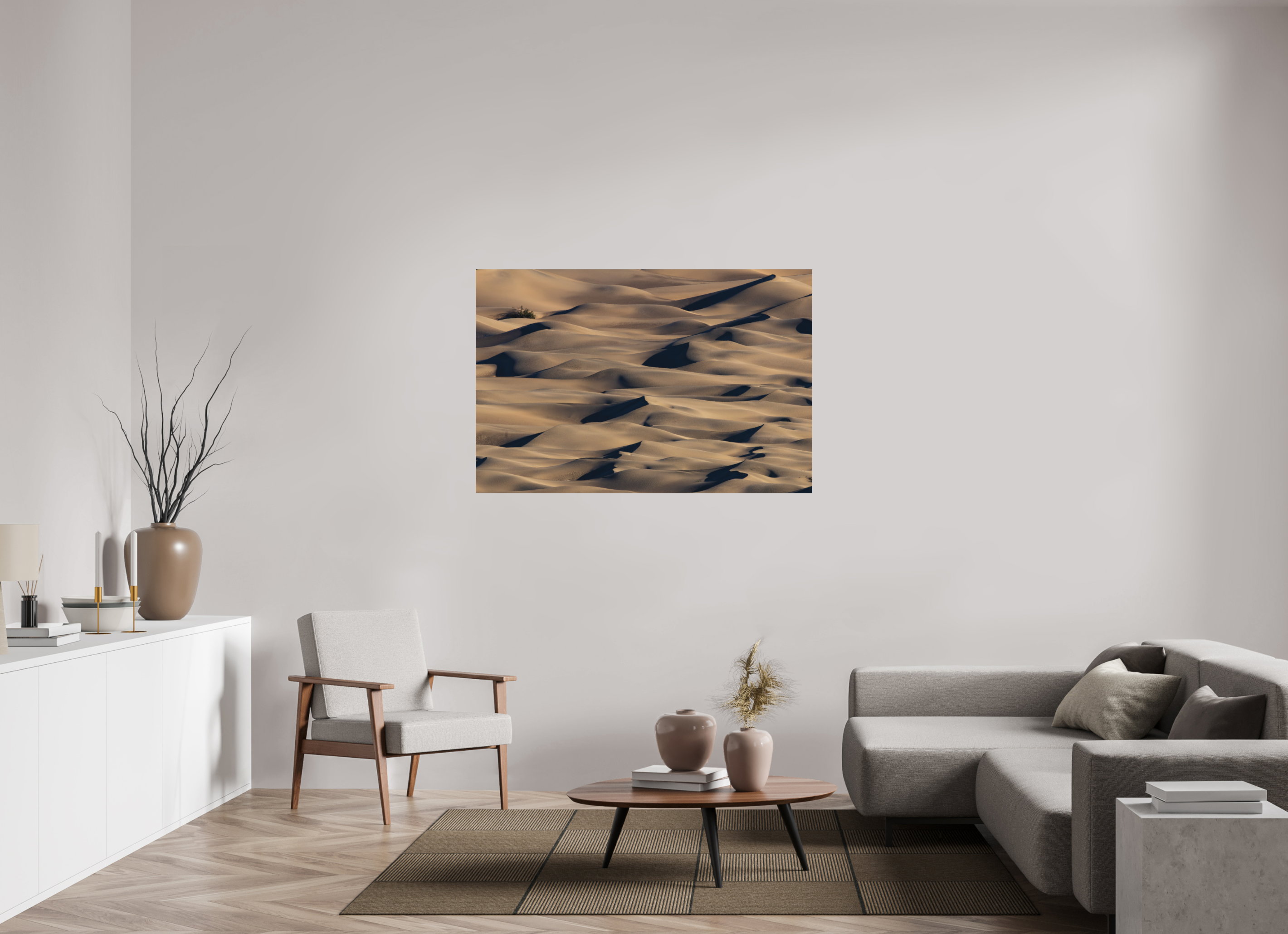 54 x 36″, Metal DUNE CURVES