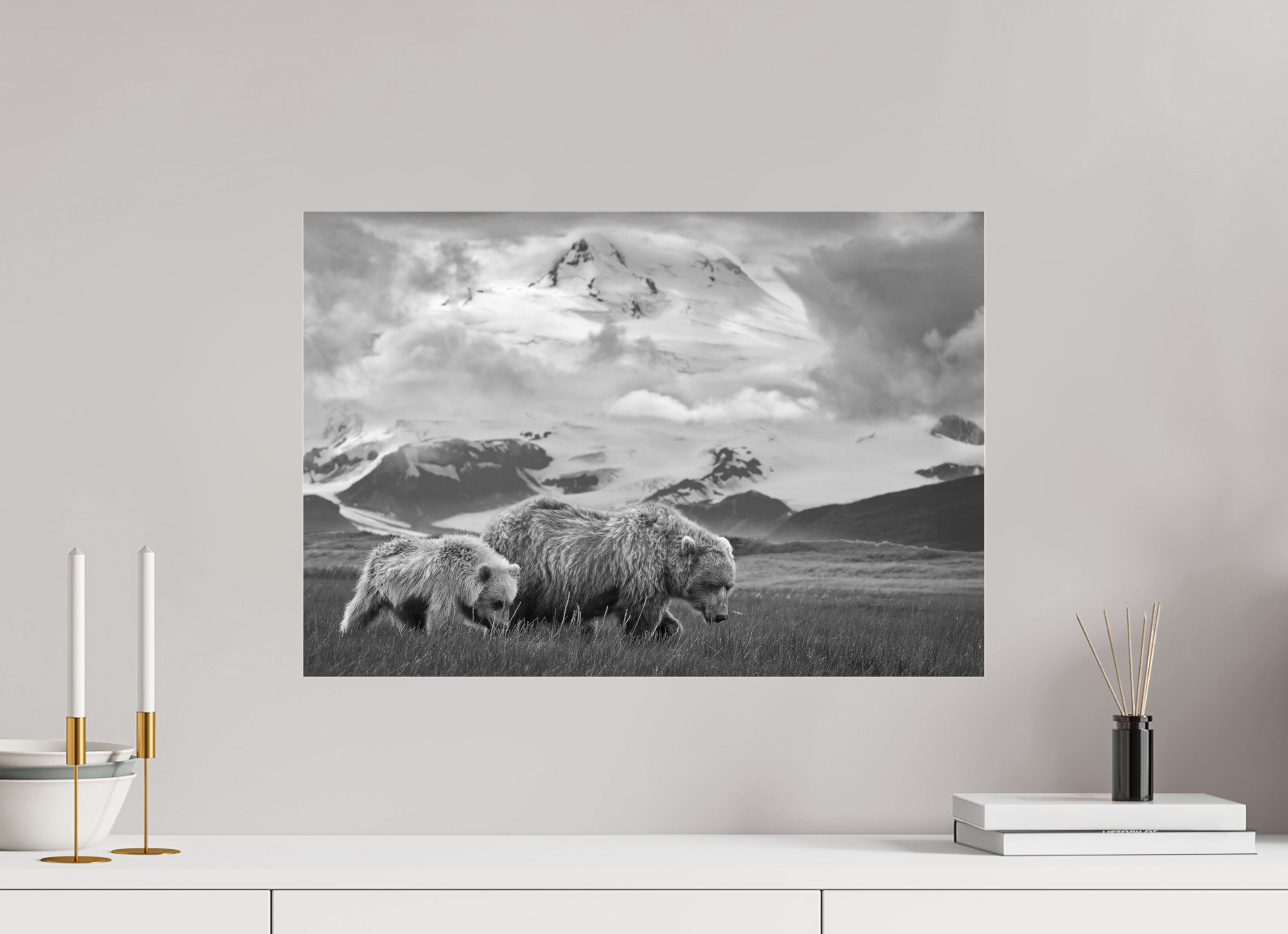 23.4 x 16″, acrylic Coastal Bears
