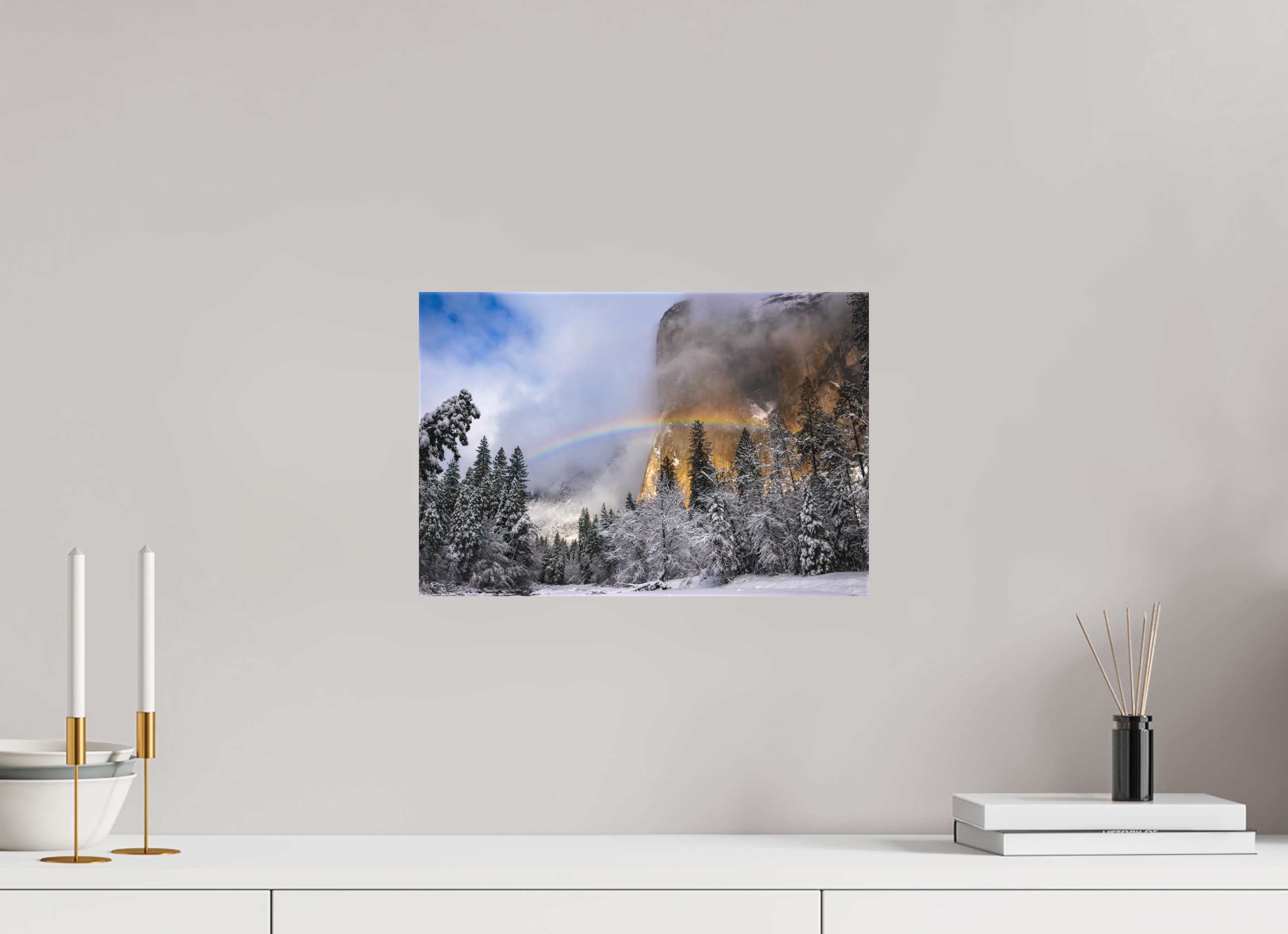15 x 10″, Canvas Winter Rainbow, El Capitan