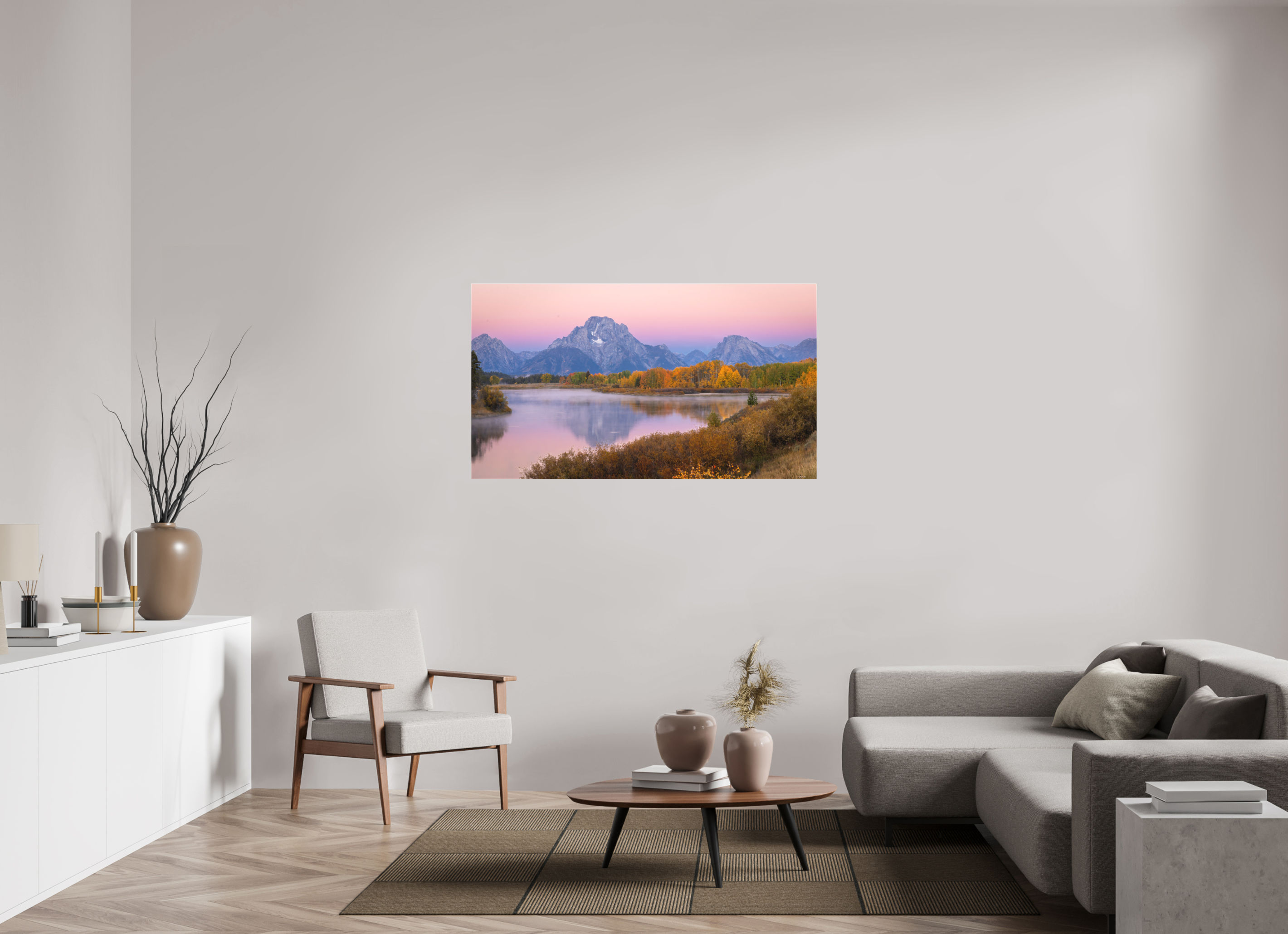 55 x 30.9″, Canvas TETON REFLECTION