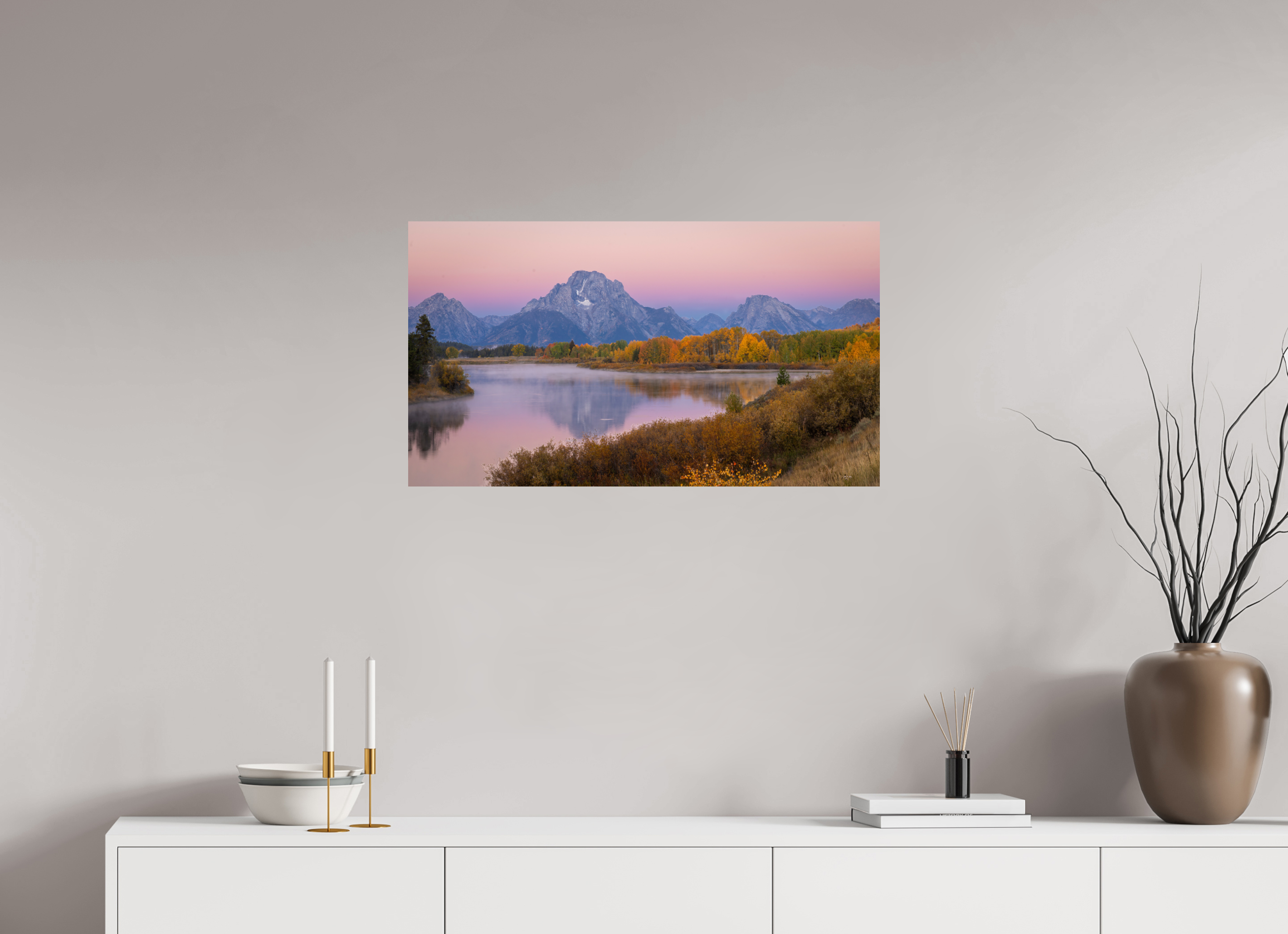 32 x 18″, Fine Art prints TETON REFLECTION