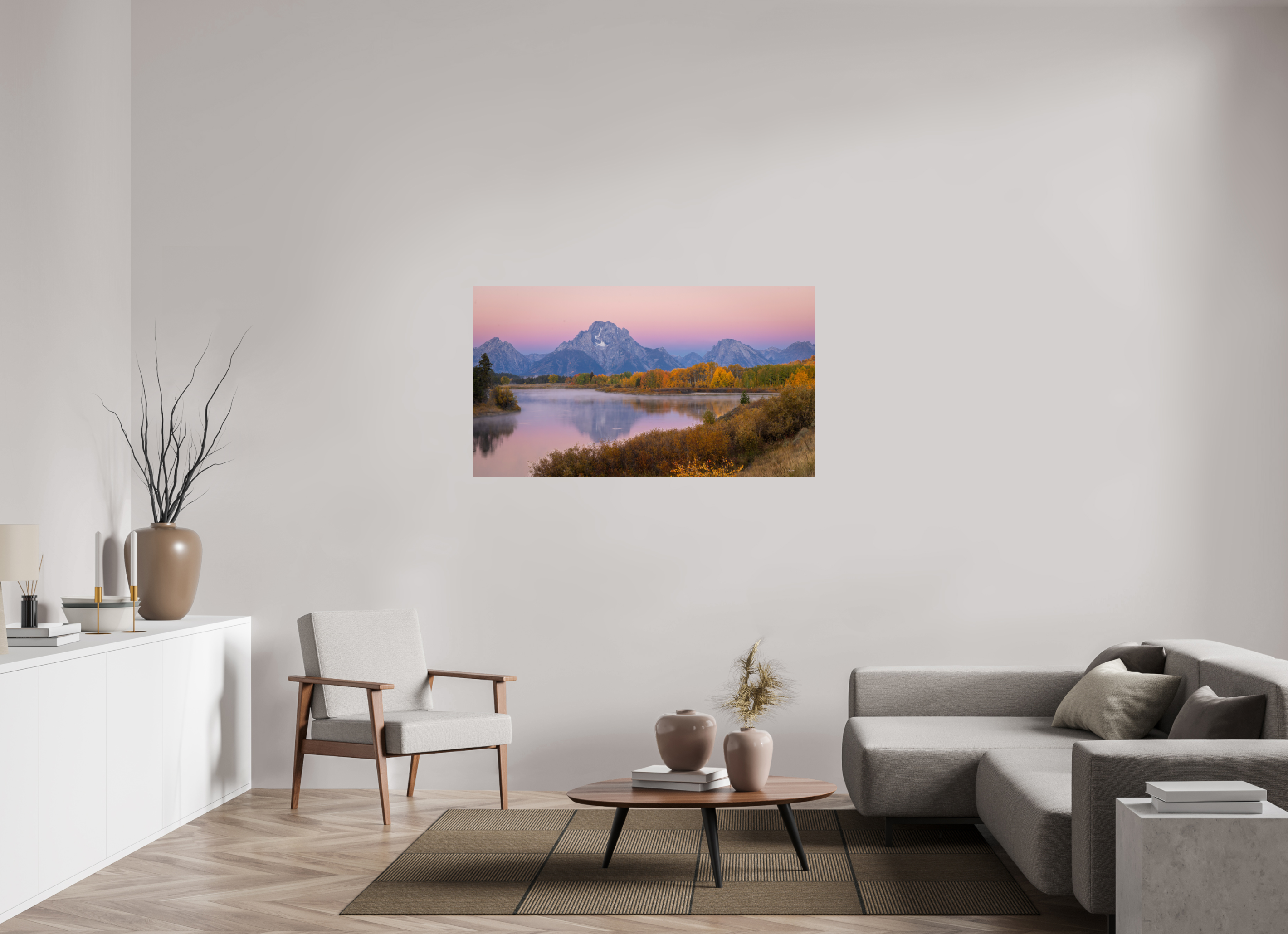 55 x 30.9″, Fine Art prints TETON REFLECTION