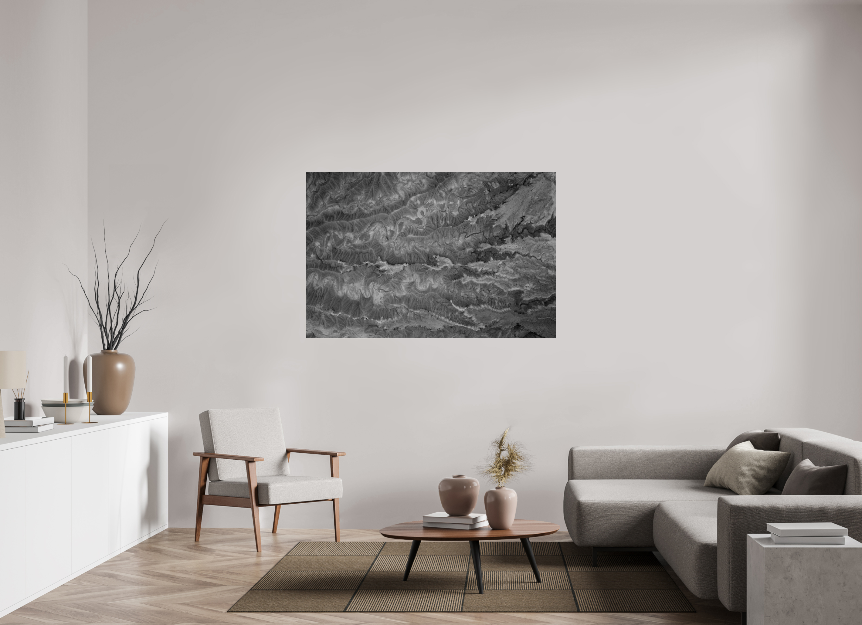 60 x 40″, acrylic ERODED EARTH