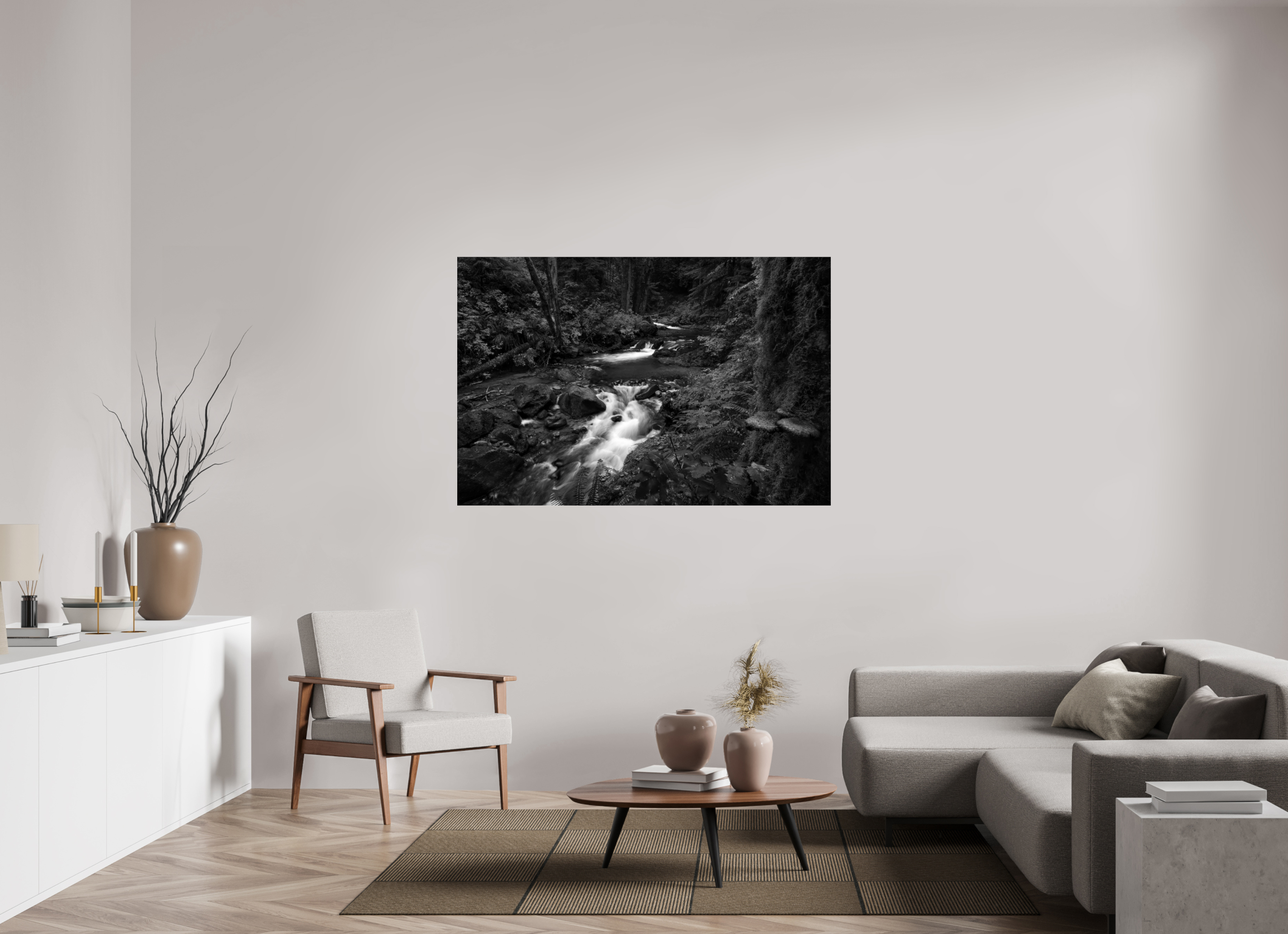 60 x 40″, acrylic Forest Falls