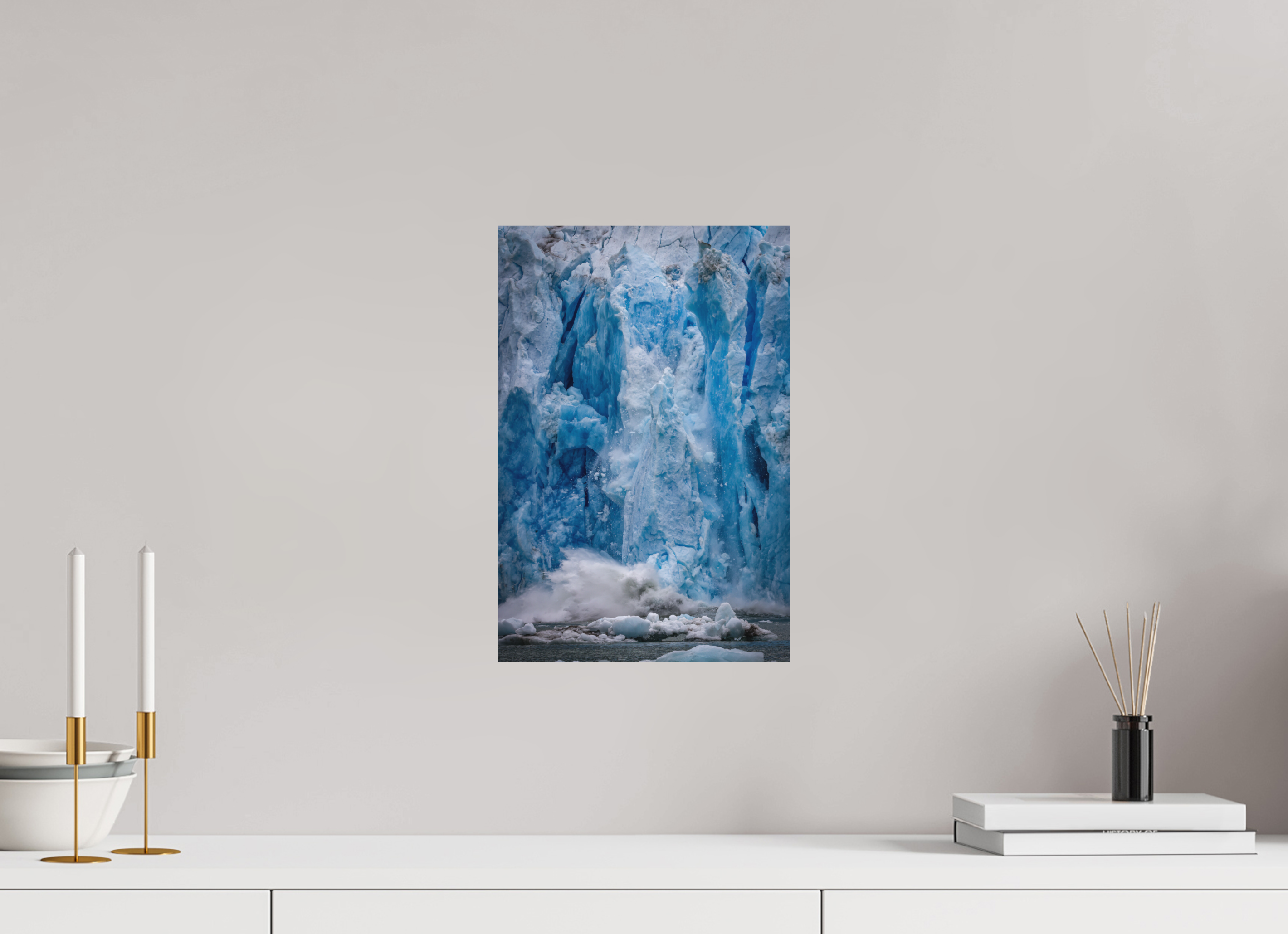 10 x 15″, Metal BLUE GLACIER