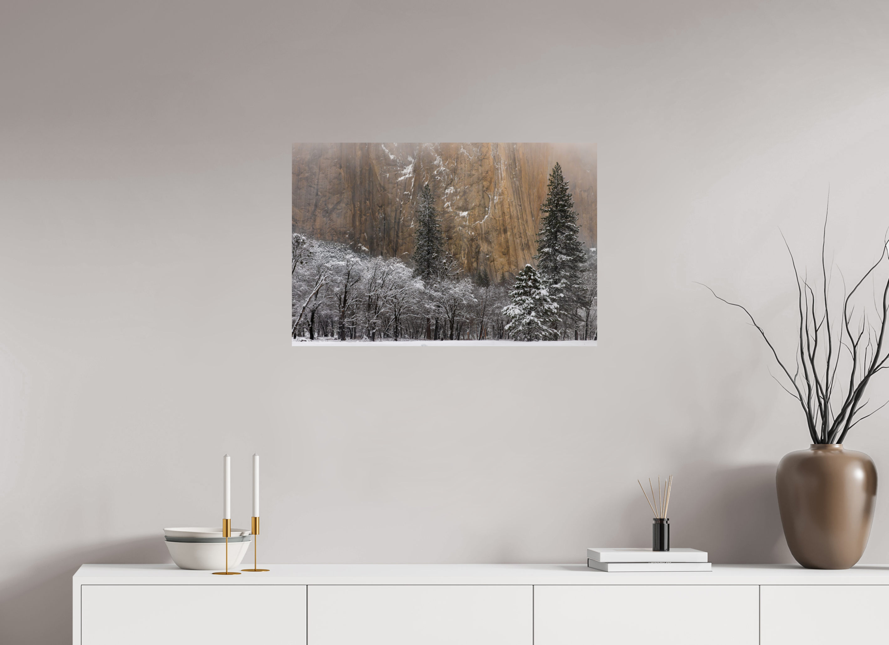 30 x 20″, Fine Art prints El Capitan in Winter, Close
