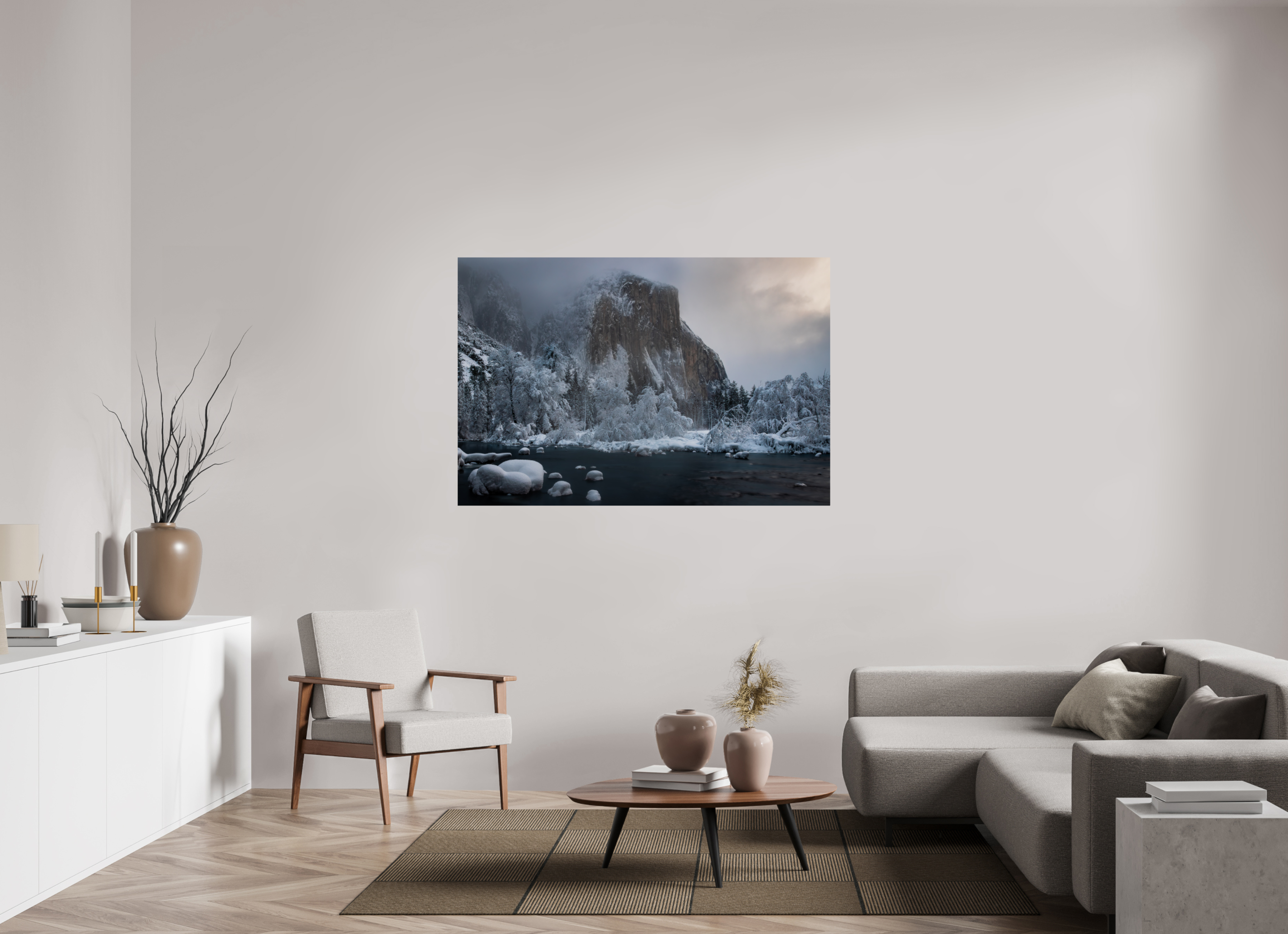 60 x 40″, Fine Art prints El Capitan in Ice and Shadow