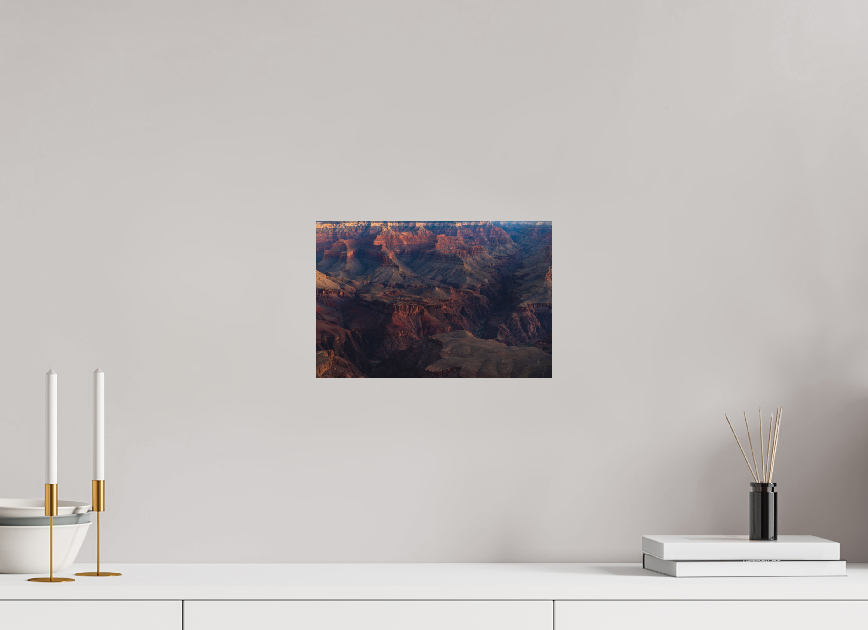 12 x 8″, Metal Grand Canyon River View – Layered Rock Formations Fine Art Print