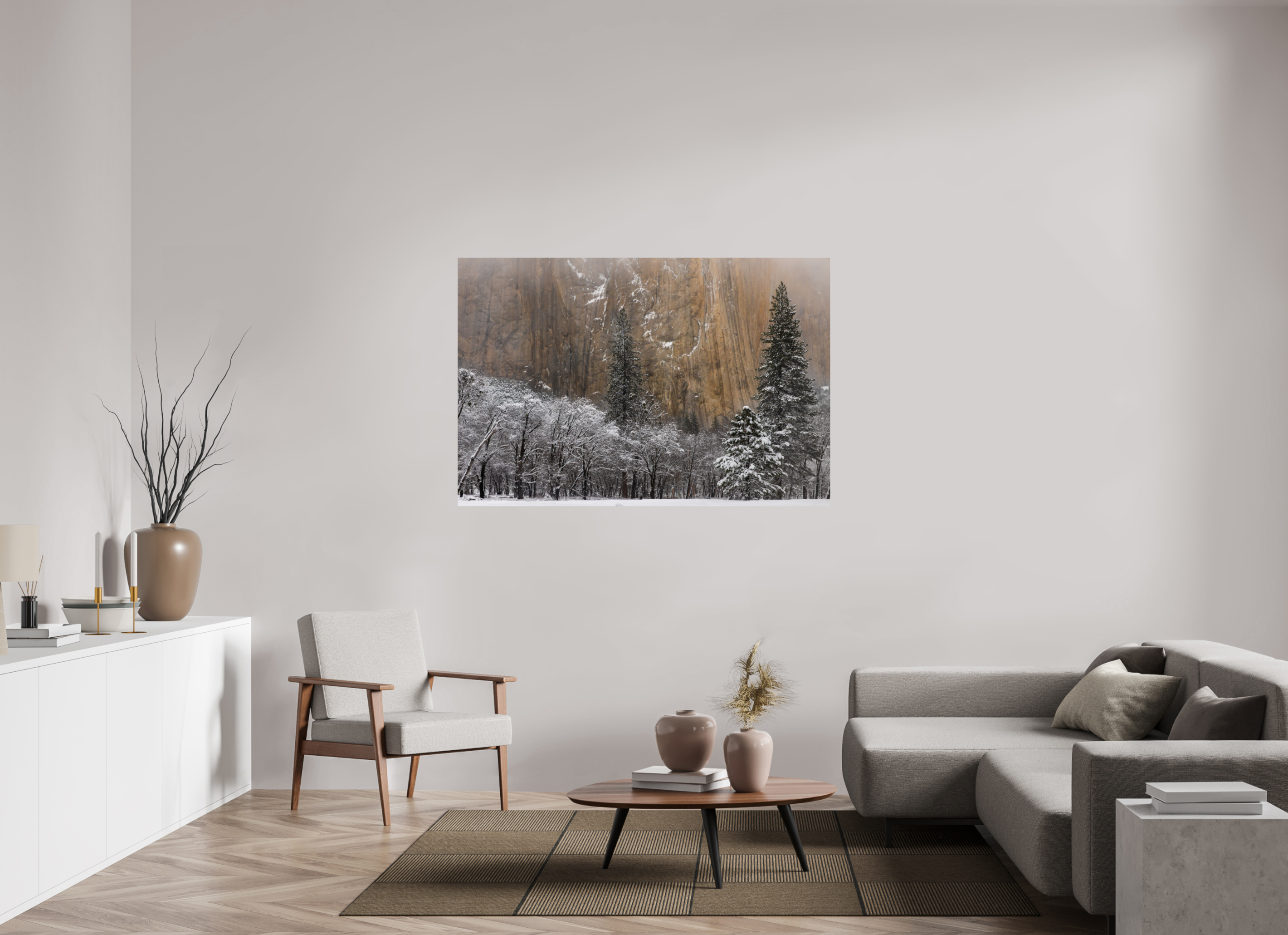 60 x 40″, Fine Art prints El Capitan in Winter, Close