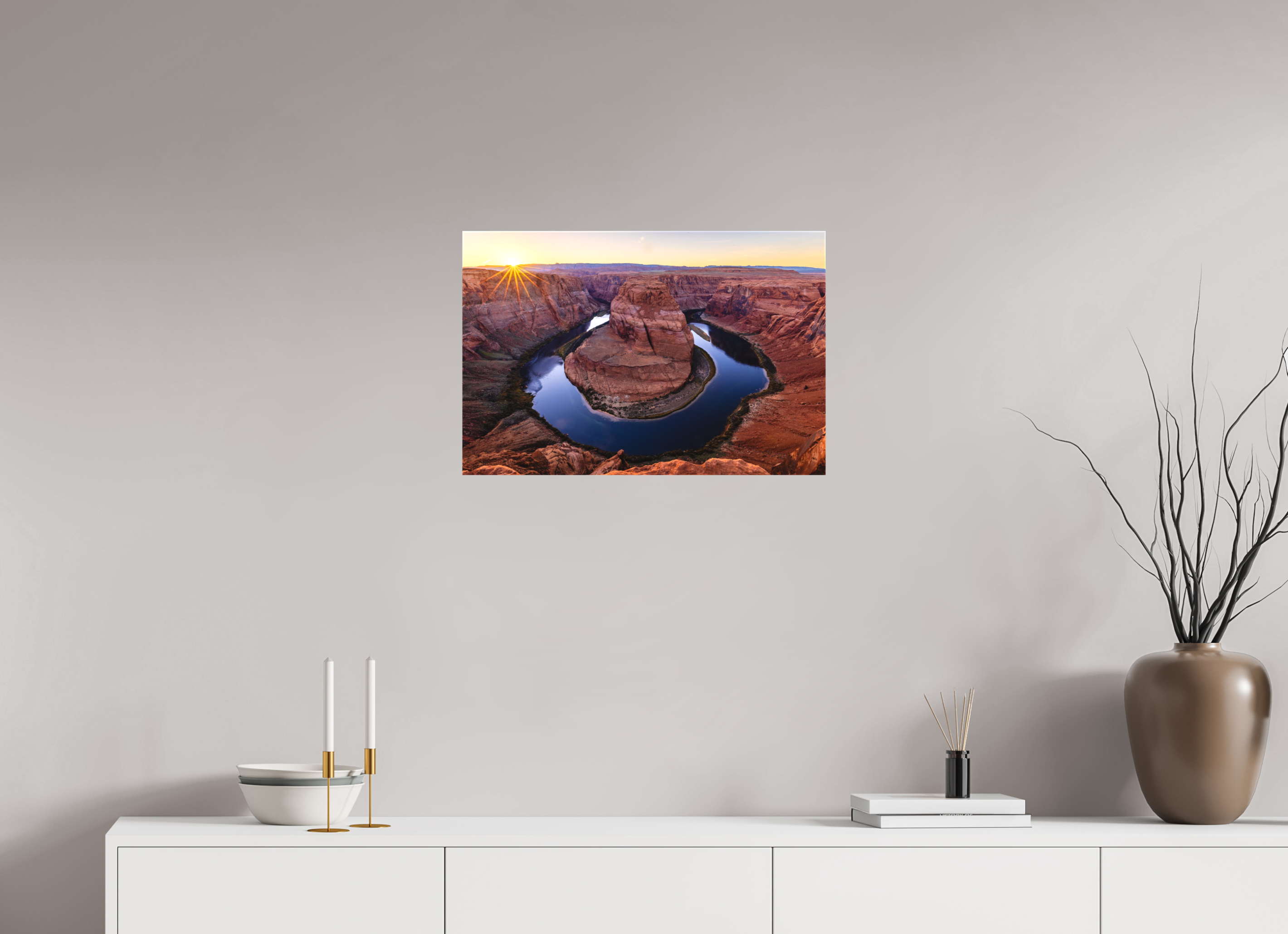 24 x 16″, Canvas Horseshoe Bend at Sunset — Colorado River, Page, Arizona