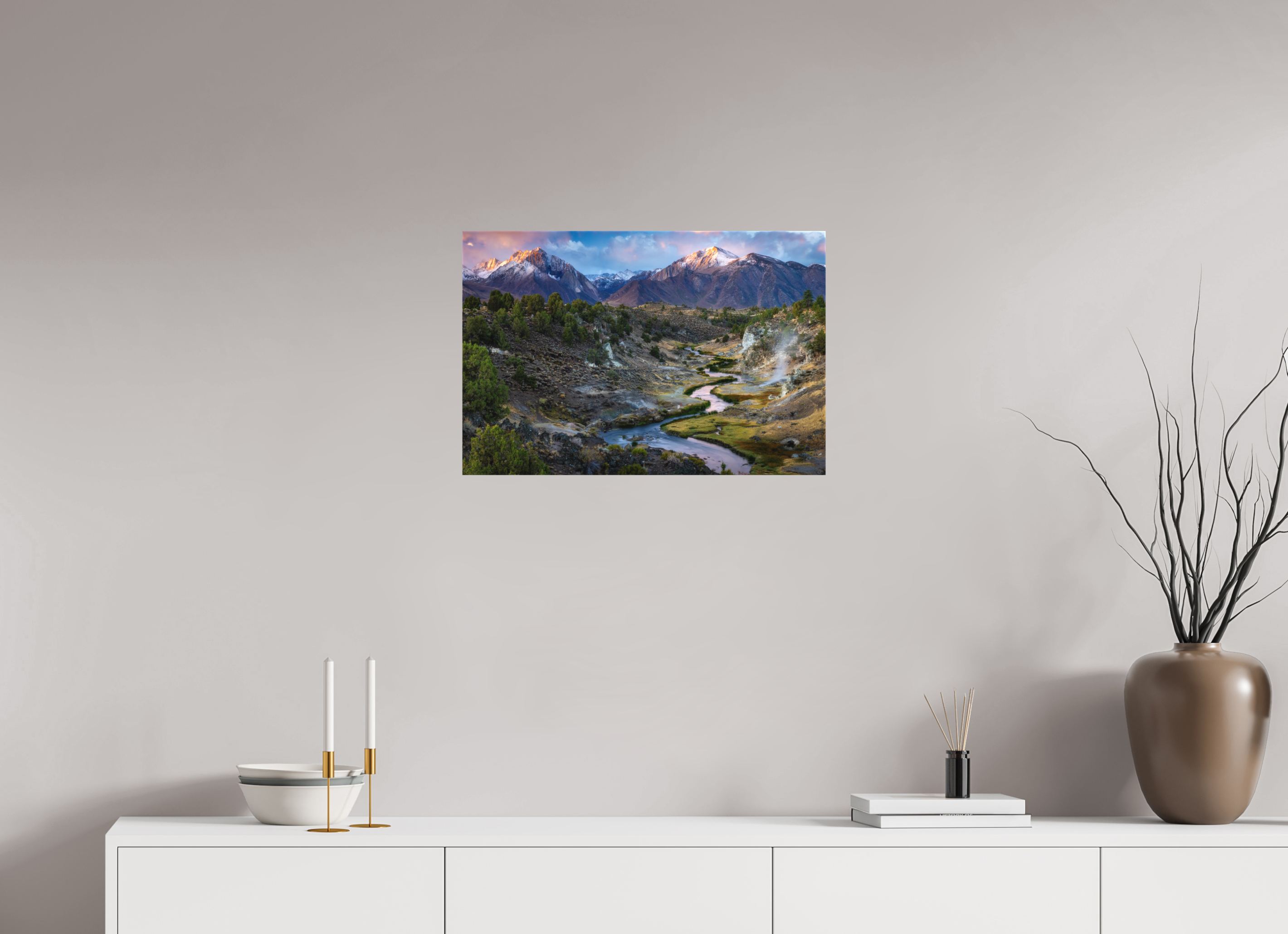 24 x 16″, Canvas Hot Creek Sierra Glow – Eastern Sierra Nevada Fine Art Photography Print