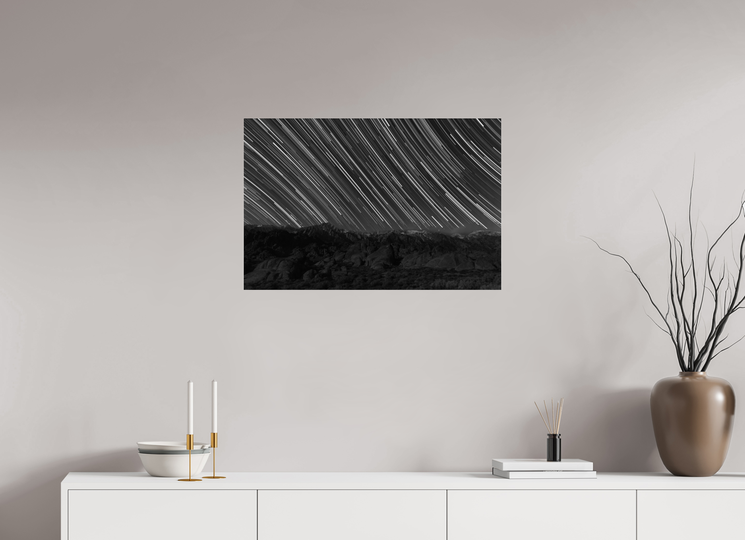 30 x 20″, acrylic STAR TRAILS